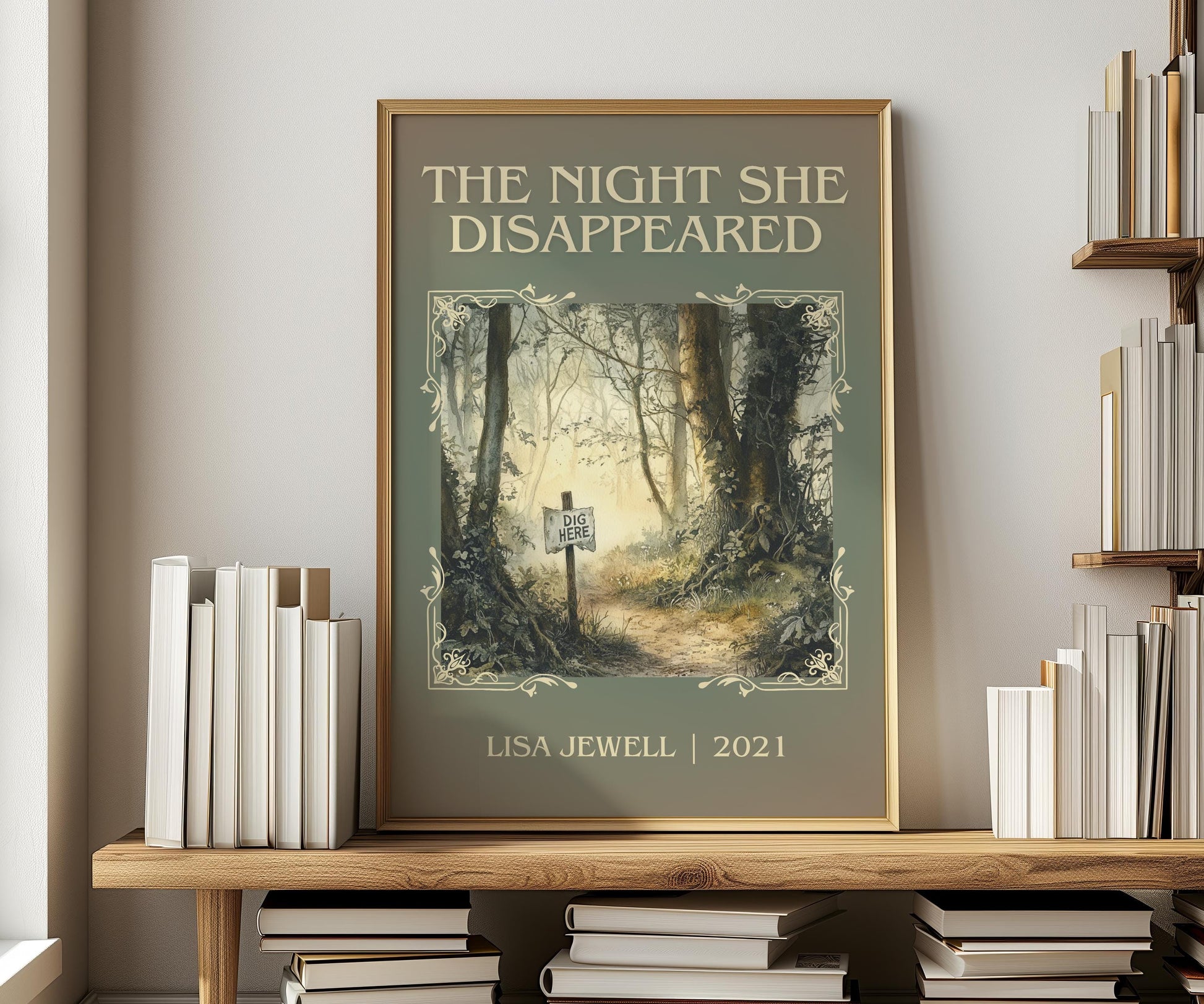 The Night She Disappeared by Lisa Jewell | Descriptive Book Poster | Minimalist