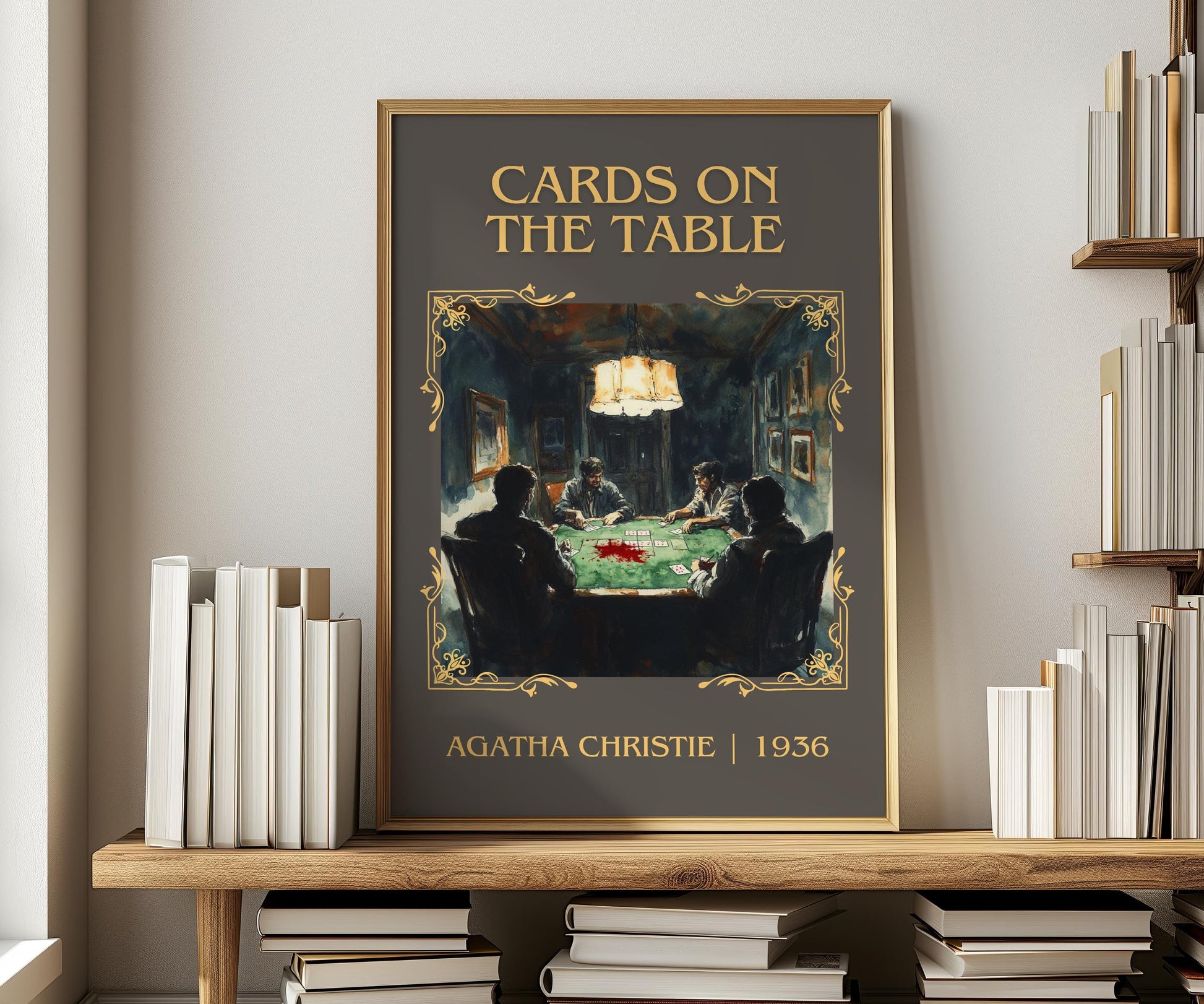 Cards On The Table by Agatha Christie | Descriptive Book Poster | Minimalist
