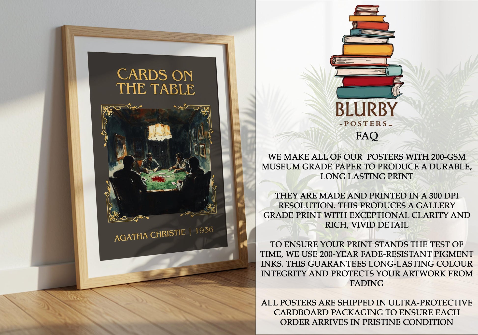 Cards On The Table by Agatha Christie | Descriptive Book Poster | Minimalist