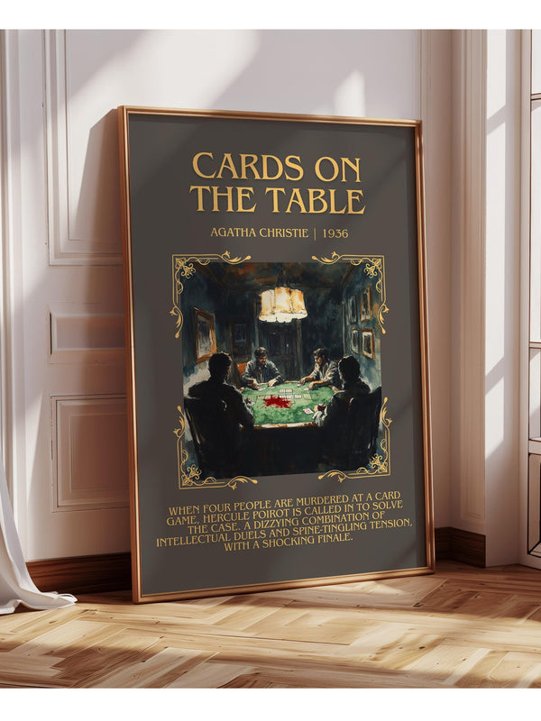 Cards on the Table minimalist poster paper finish options – matte satin gloss