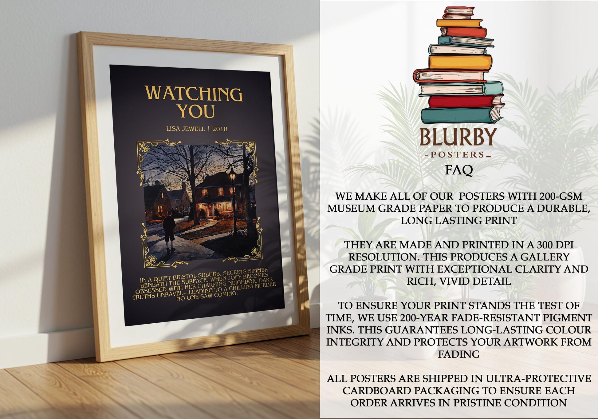 Watching You by Lisa Jewell | Descriptive Book Poster | Blurby