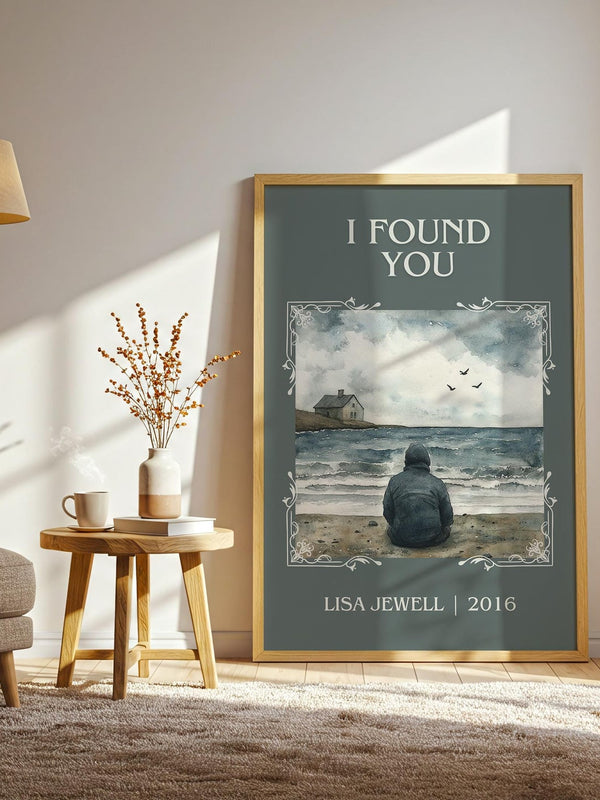 I Found You classic book art print paper finish options – matte satin gloss