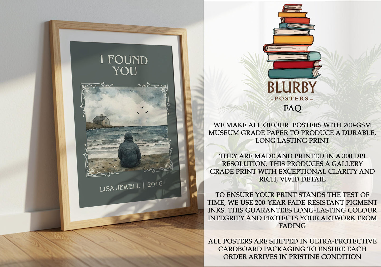 I Found You by Lisa Jewell | Descriptive Book Poster | Minimalist