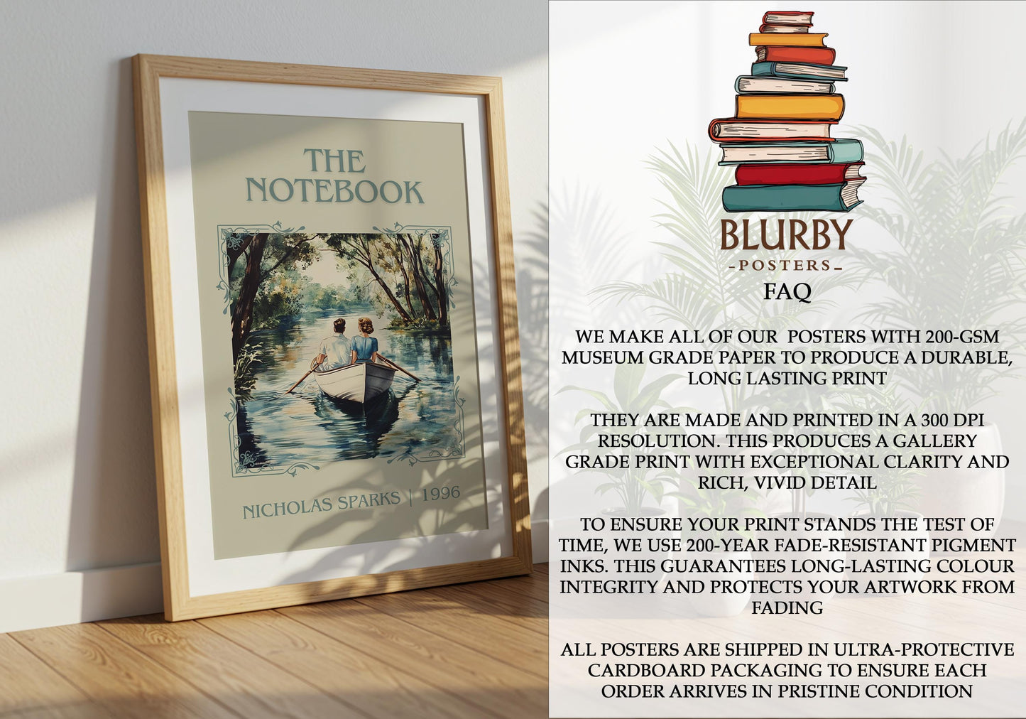 The Notebook by Nicholas Sparks | Descriptive Book Poster | Minimalist