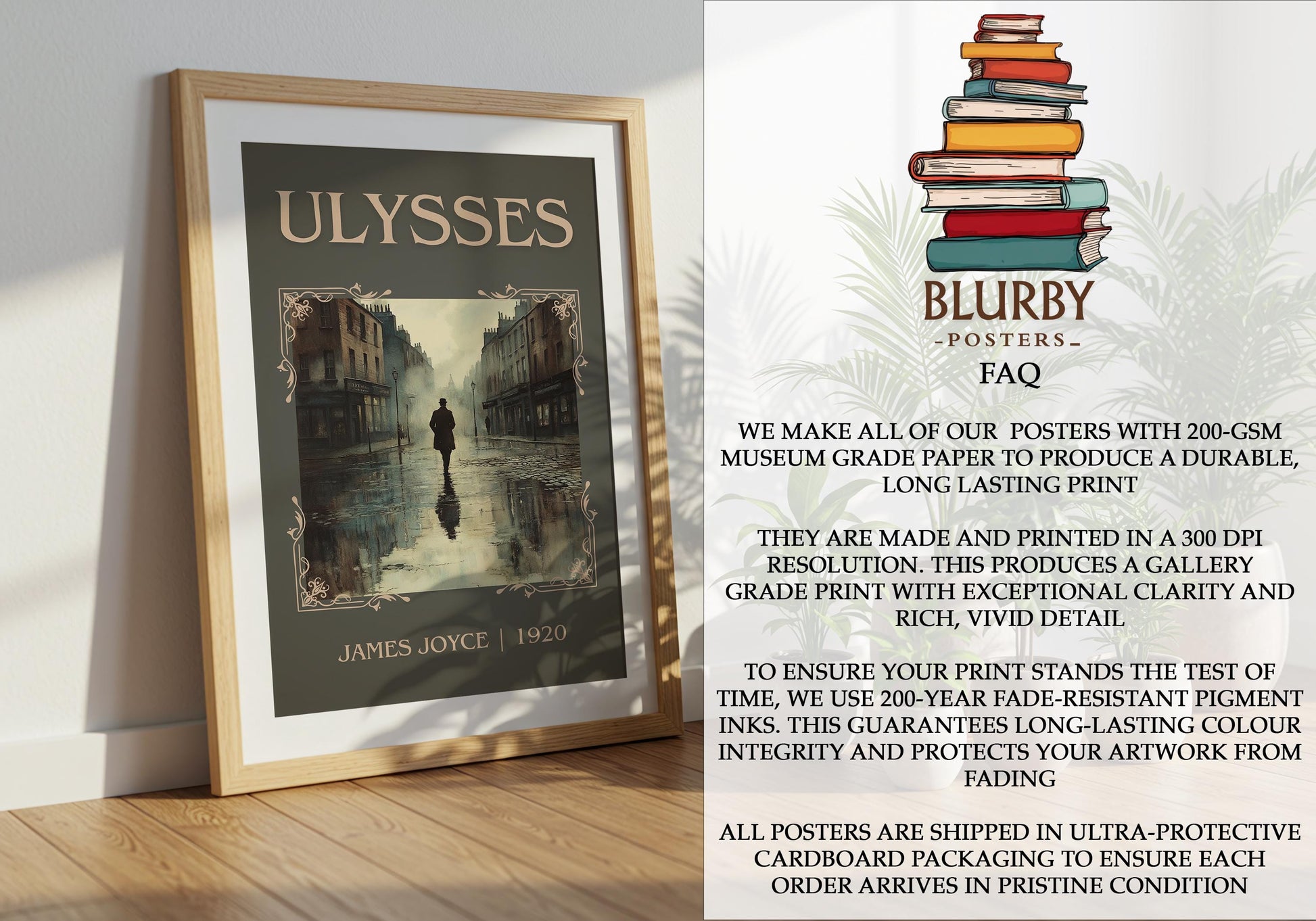 Ulysses by James Joyce | Descriptive Book Poster | Minimalist
