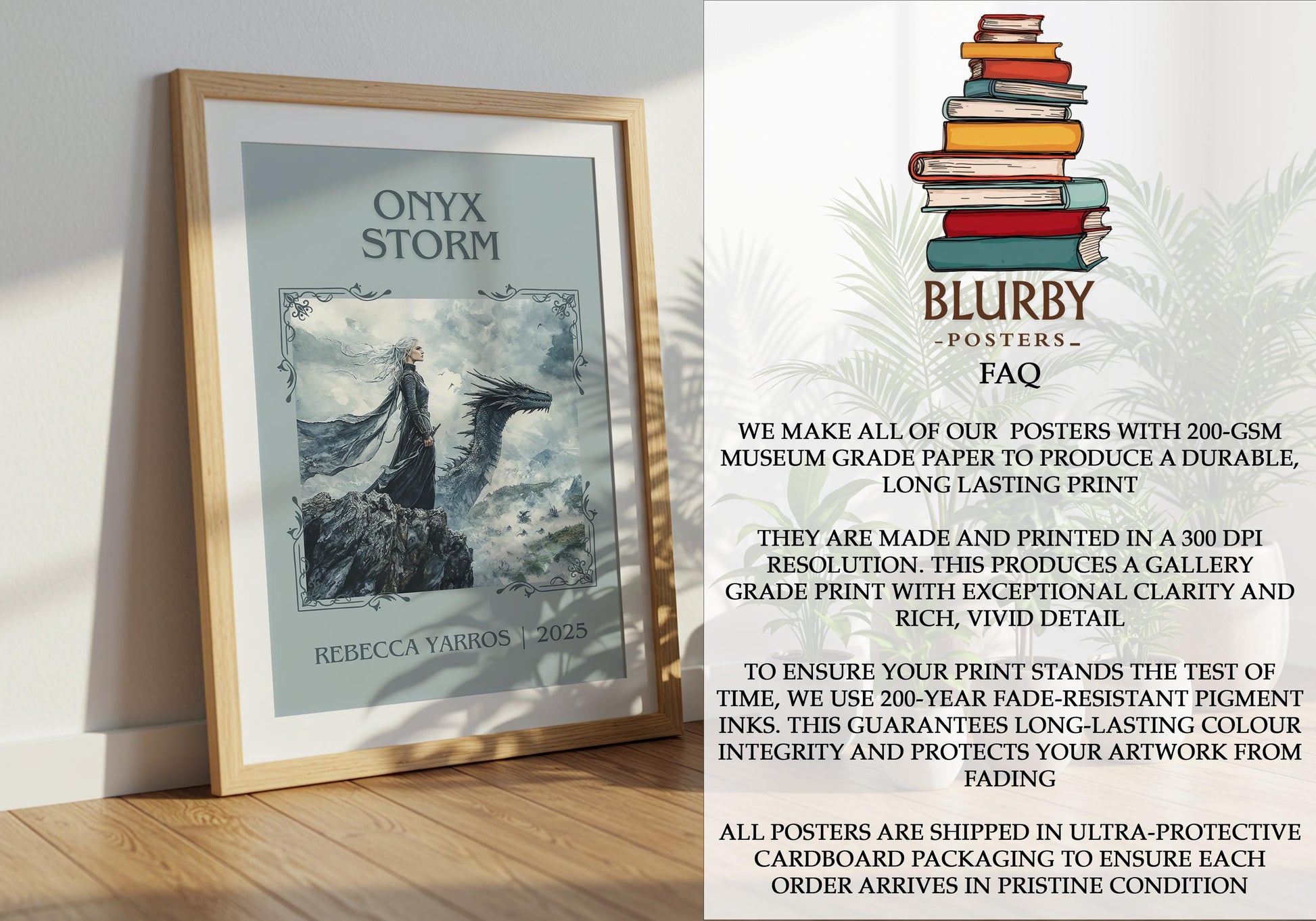 Onyx Storm by Rebecca Yarros | Descriptive Book Poster | Minimalist