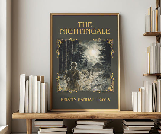 The Nightingale by Kristin Hannah | Descriptive Book Poster | Minimalist