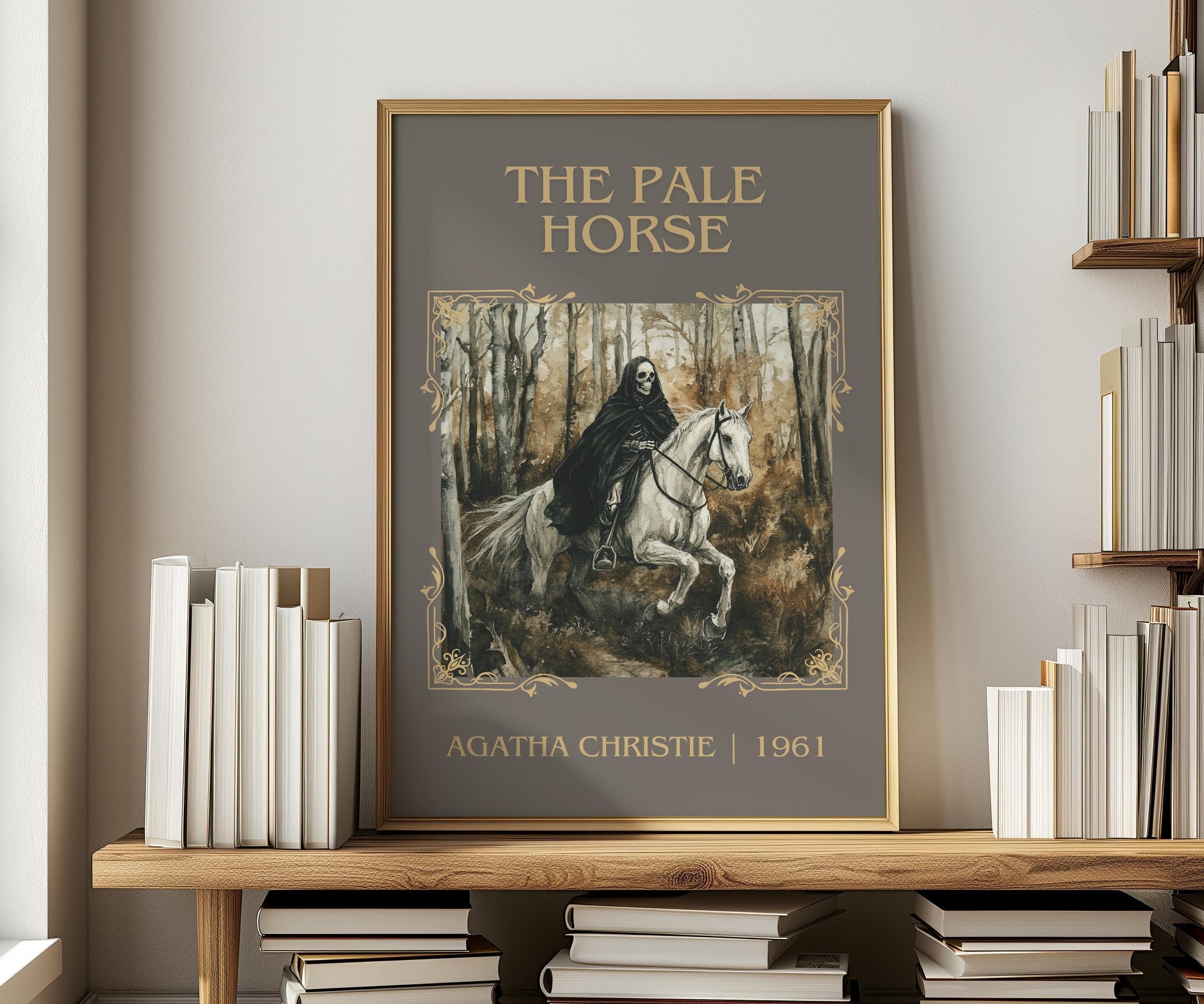 The Pale Horse by Agatha Christie | Descriptive Book Poster | Minimalist