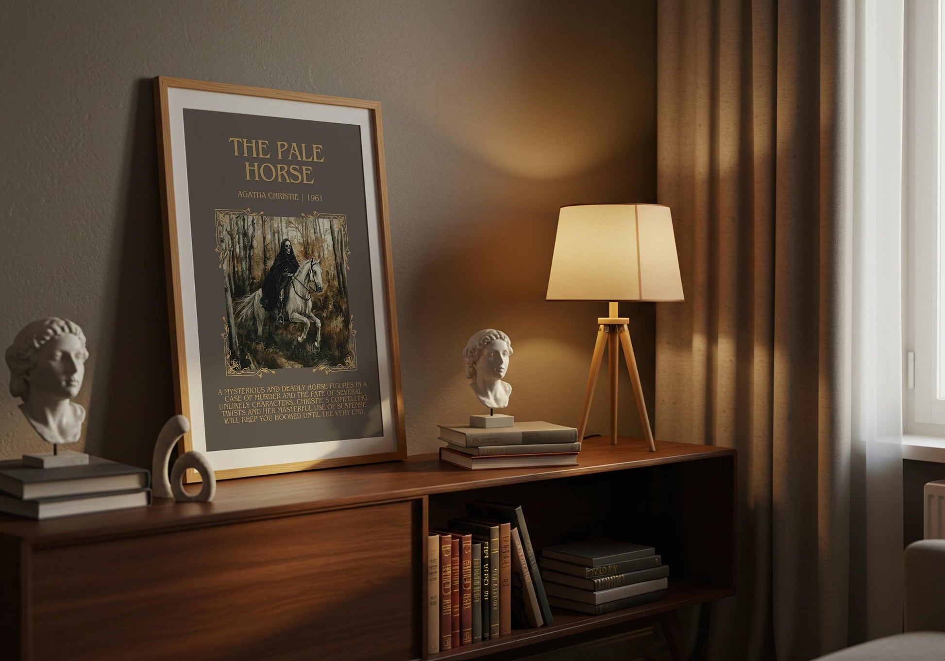 The Pale Horse by Agatha Christie | Descriptive Book Poster | Blurby