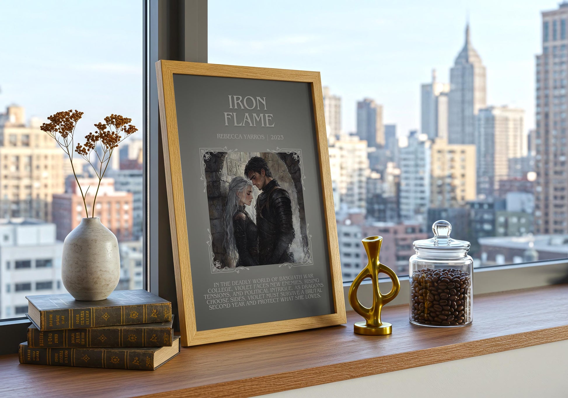 Iron Flame by Rebecca Yarros | Descriptive Book Poster | Blurby