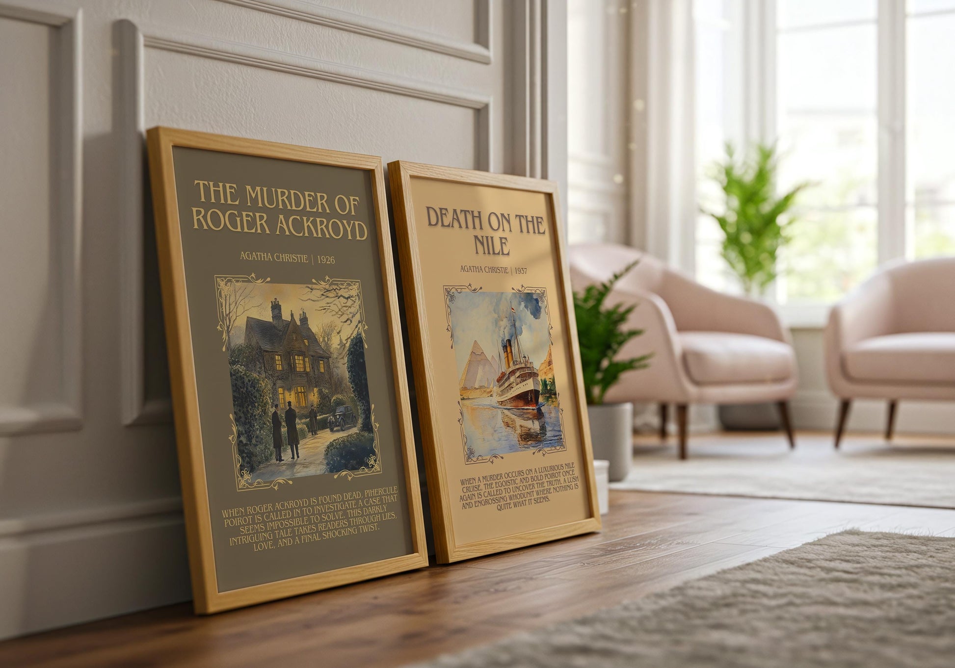 The Murder Of Roger Ackroyd by Agatha Christie | Descriptive Book Poster | Blurby