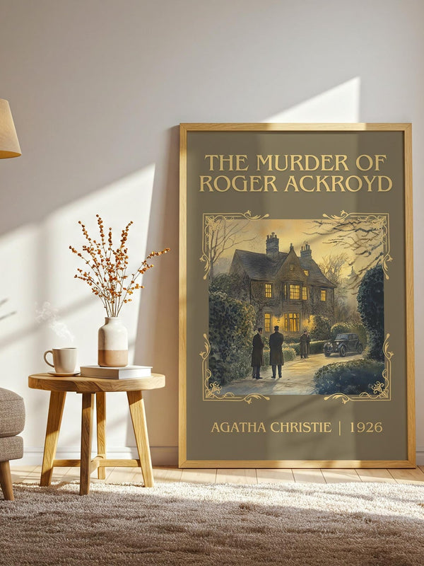 The Murder of Roger Ackroyd classic book art print paper finish options – matte satin gloss