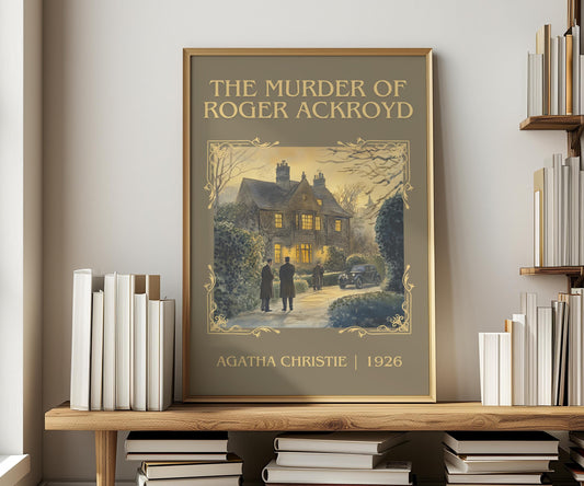The Murder Of Roger Ackroyd by Agatha Christie | Descriptive Book Poster | Minimalist