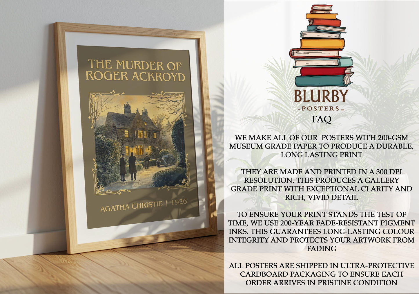 The Murder Of Roger Ackroyd by Agatha Christie | Descriptive Book Poster | Minimalist