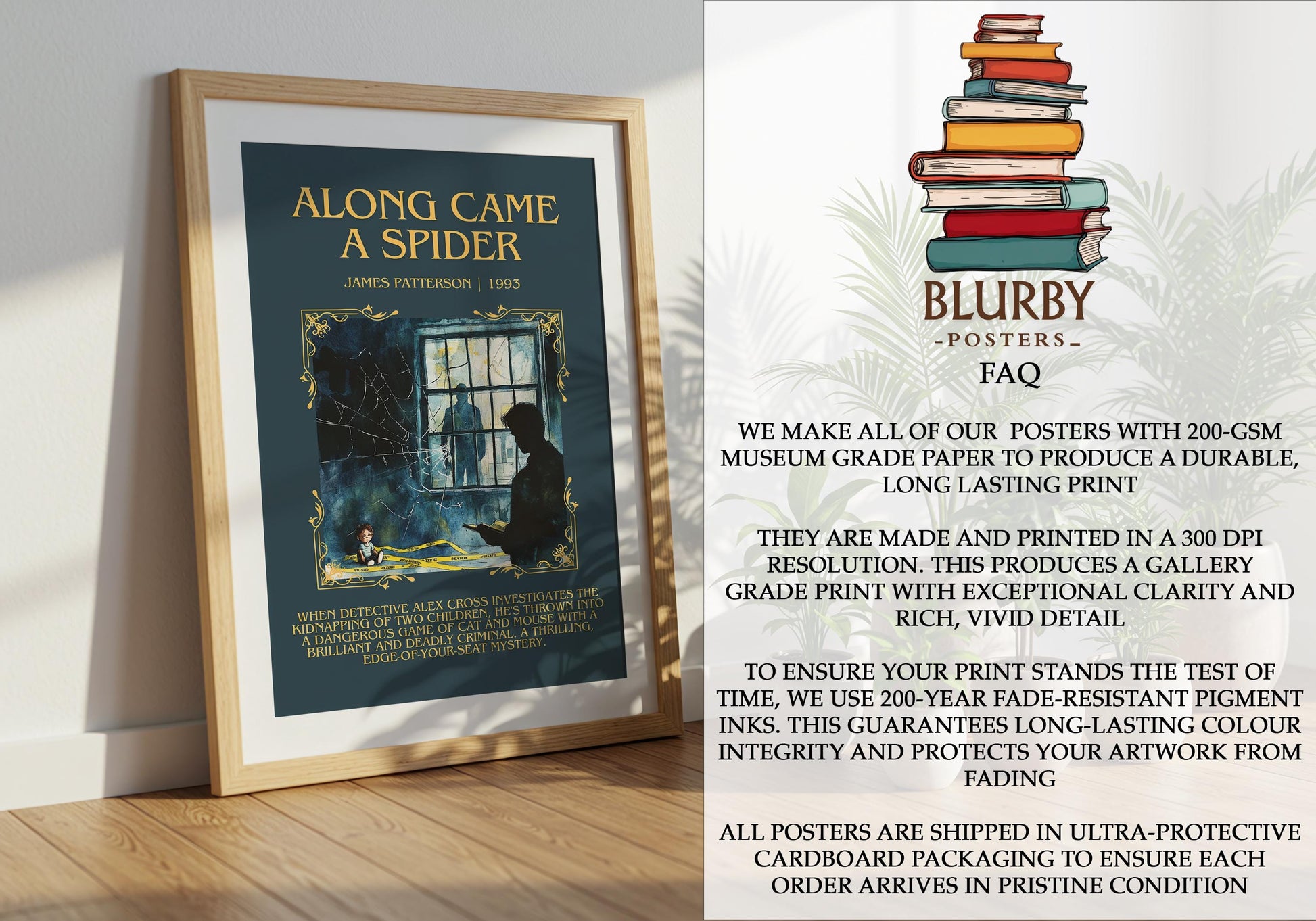 Along Came A Spider by James Patterson | Descriptive Book Poster | Blurby