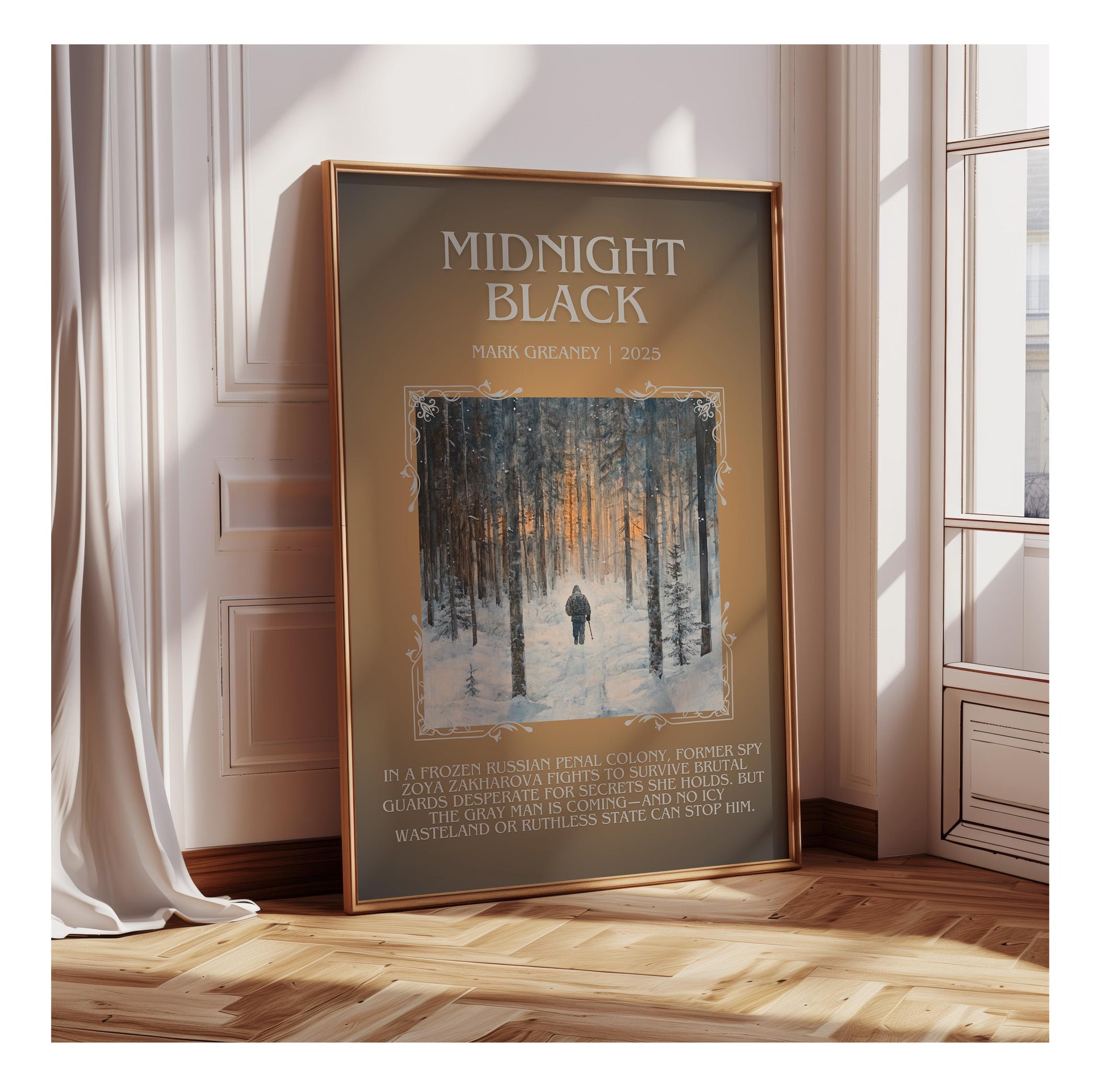Midnight Black by Mark Greaney | Descriptive Book Poster | Blurby