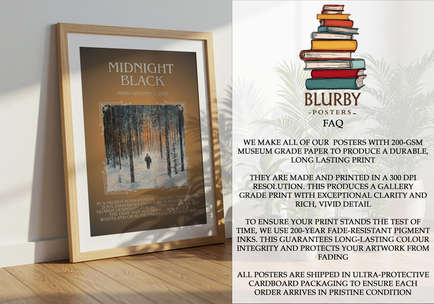 Midnight Black by Mark Greaney | Descriptive Book Poster | Blurby