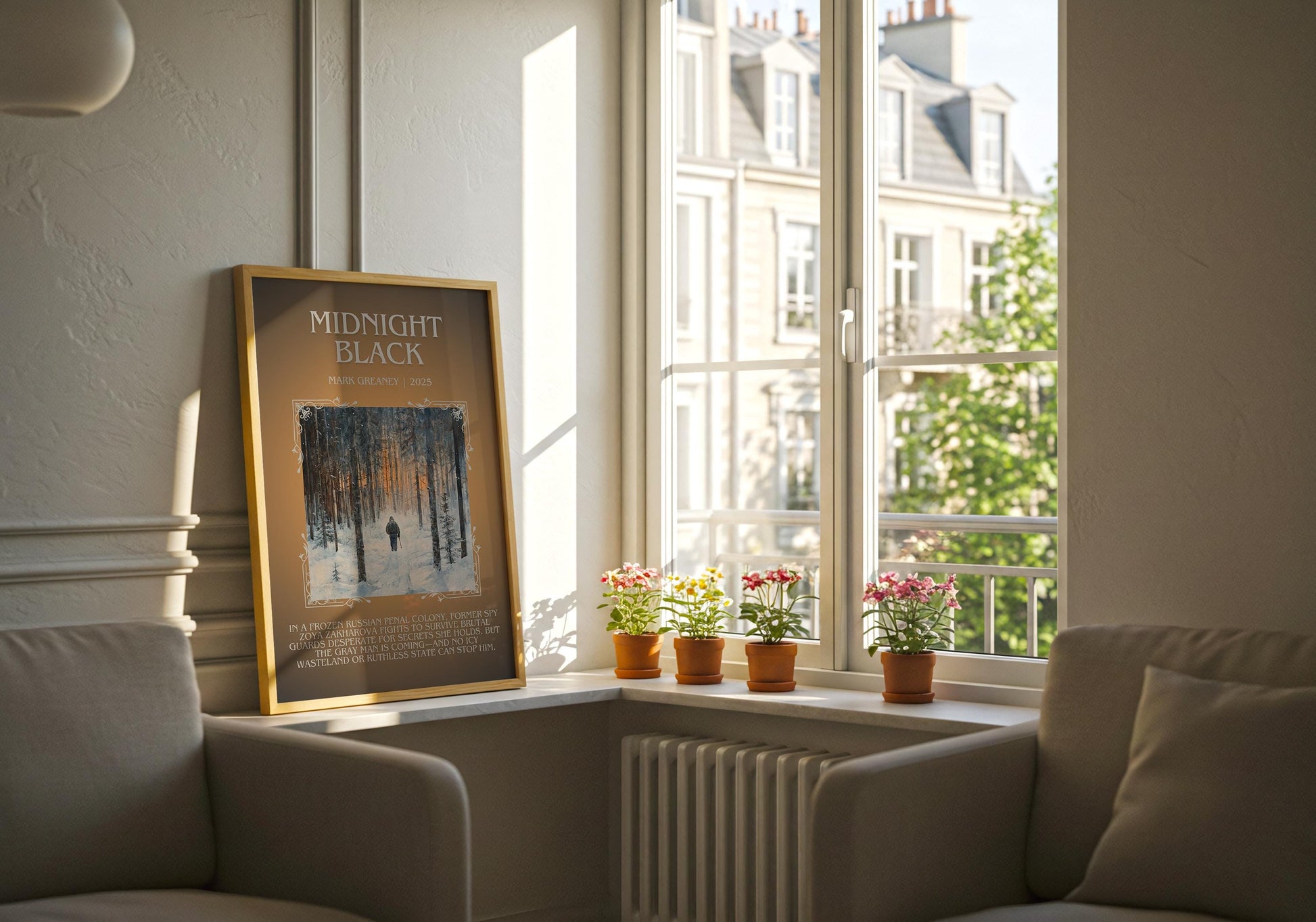 Midnight Black by Mark Greaney | Descriptive Book Poster | Blurby