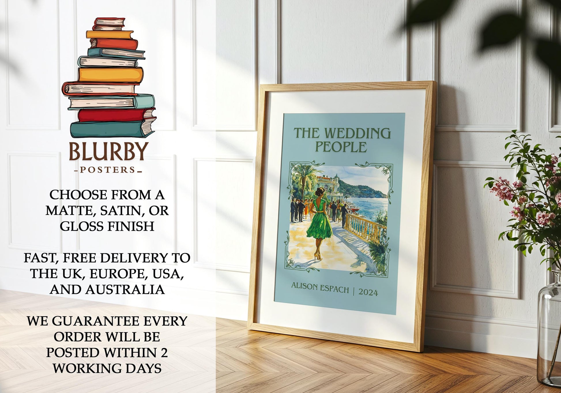 The Wedding People by Alison Espach | Descriptive Book Poster | Minimalist
