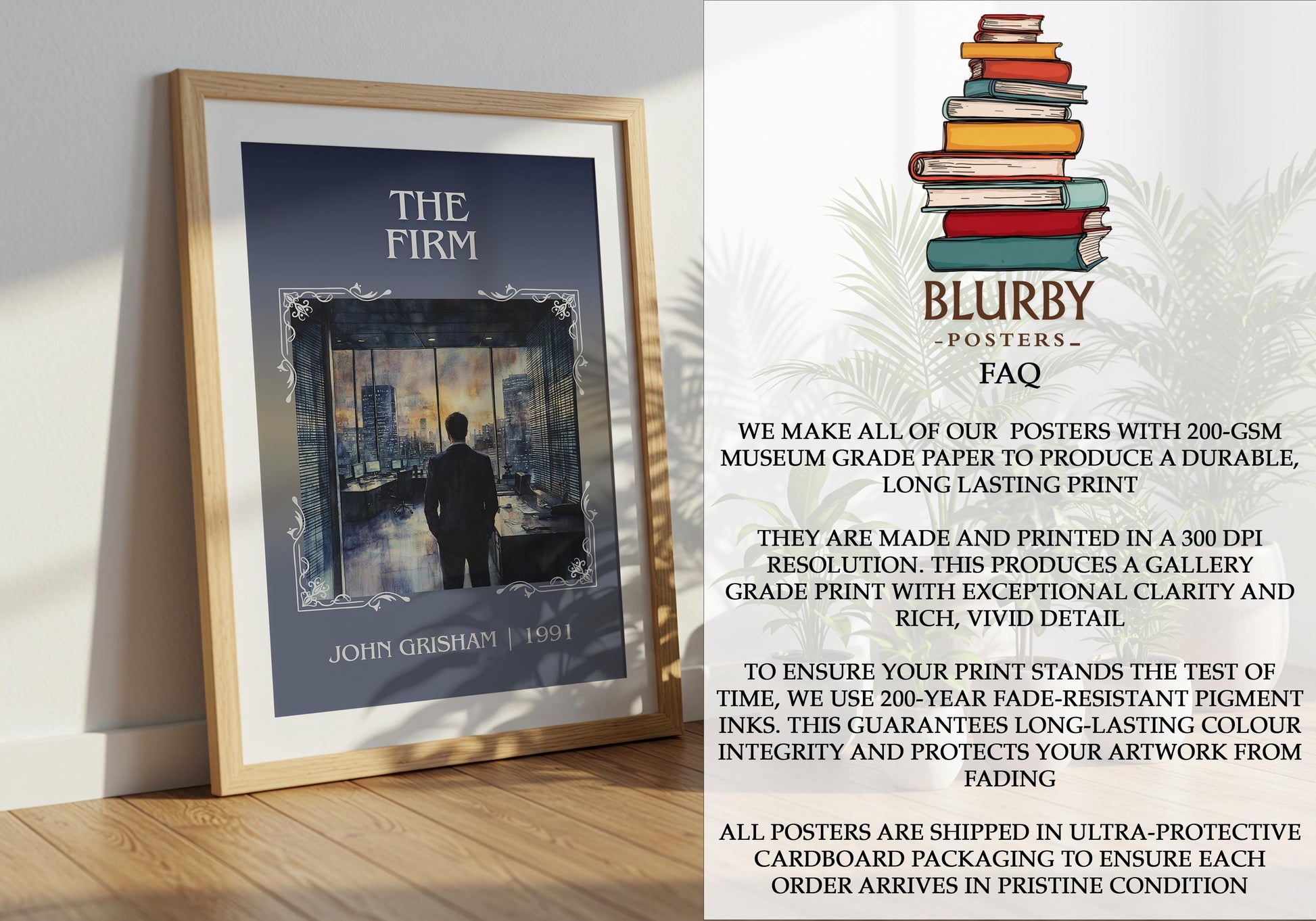 The Firm by John Grisham | Descriptive Book Poster | Minimalist