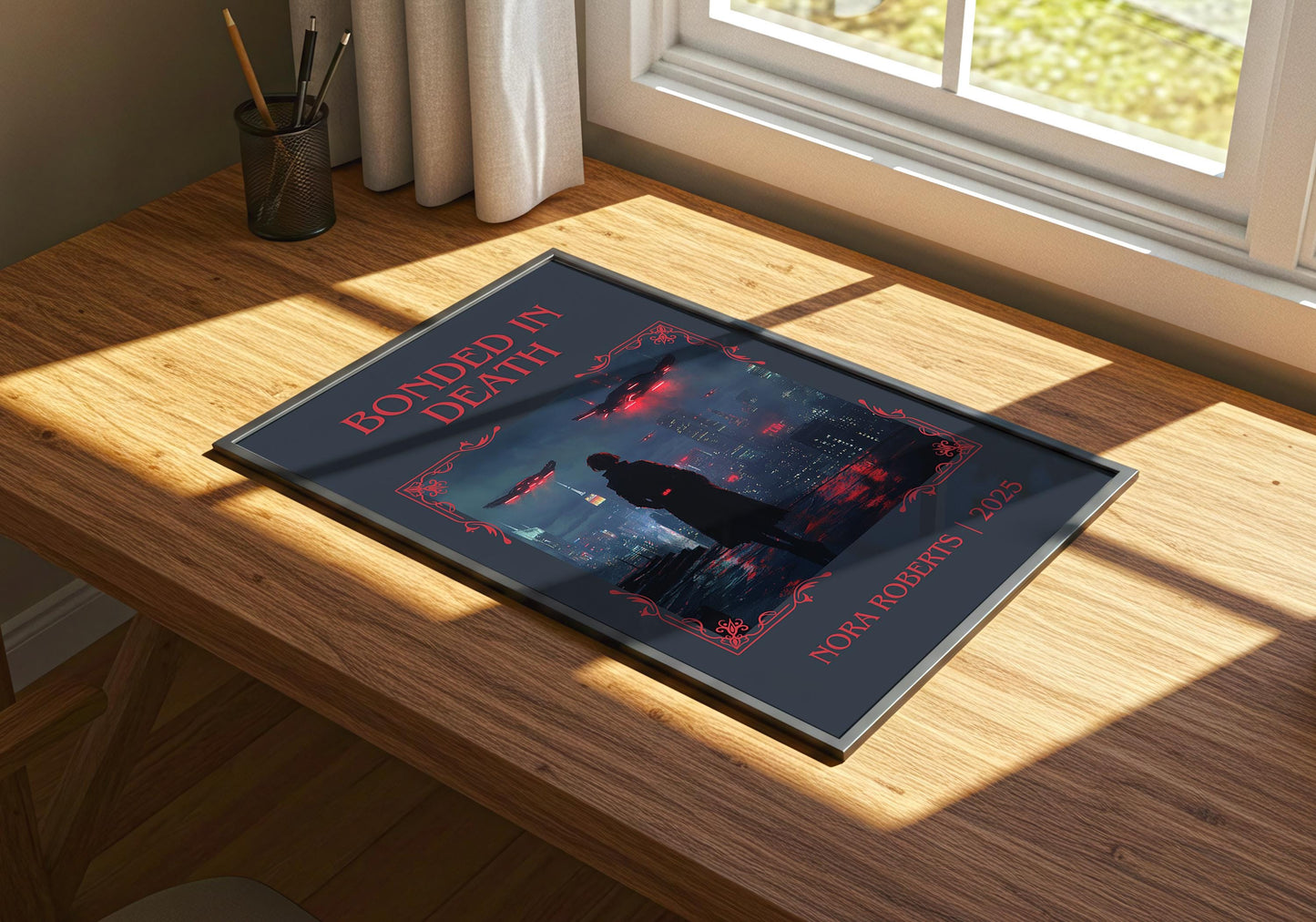 Bonded In Death by Nora Roberts | Descriptive Book Poster | Minimalist