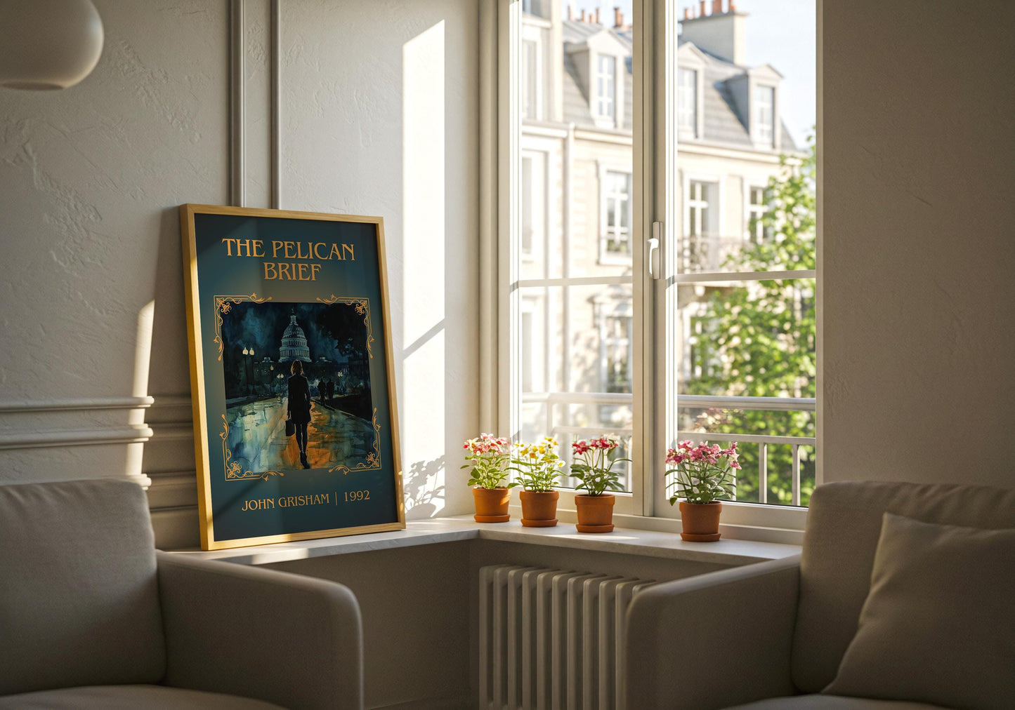 The Pelican Brief by John Grisham | Descriptive Book Poster | Minimalist