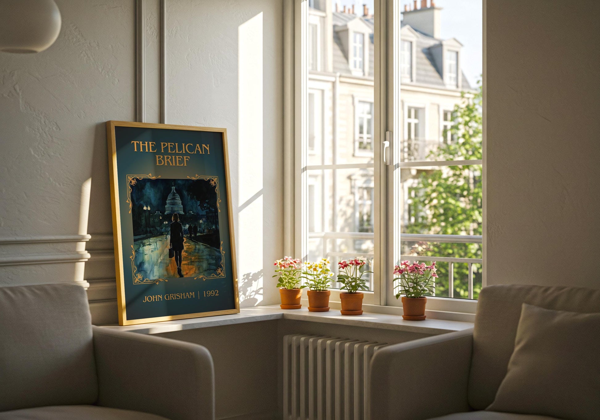 The Pelican Brief by John Grisham | Descriptive Book Poster | Minimalist