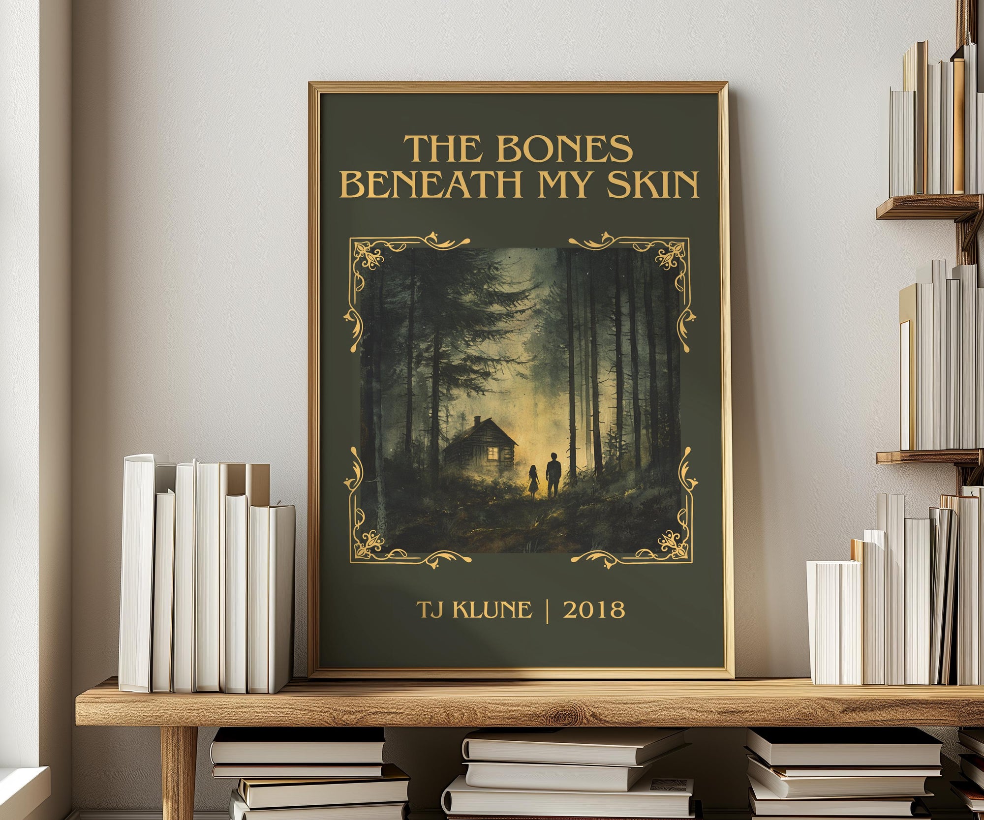 The Bones Beneath My Skin classic book art book poster by Tj Klune – framed literary art print
