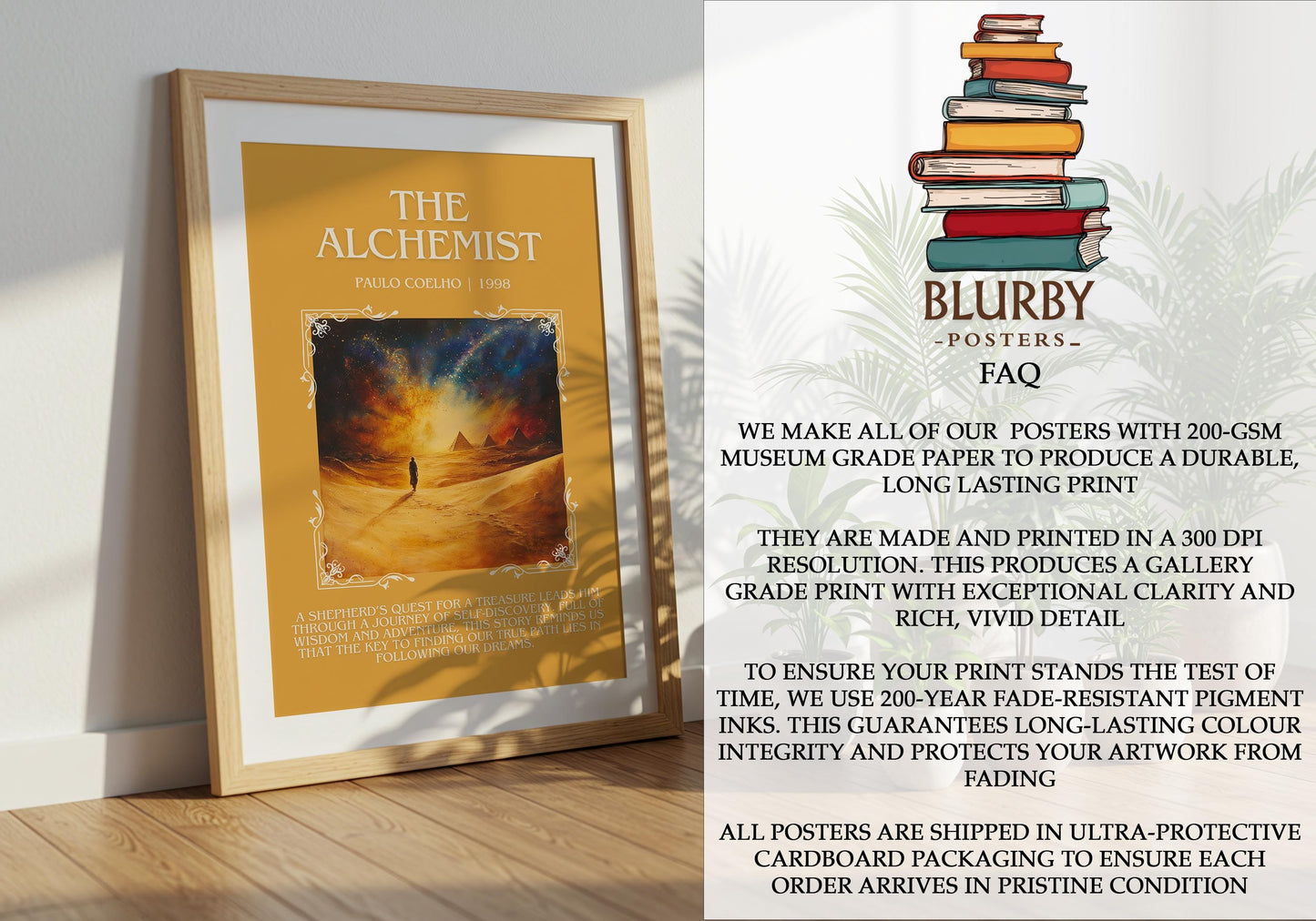 The Alchemist by Paulo Coelho | Descriptive Book Poster | Blurby