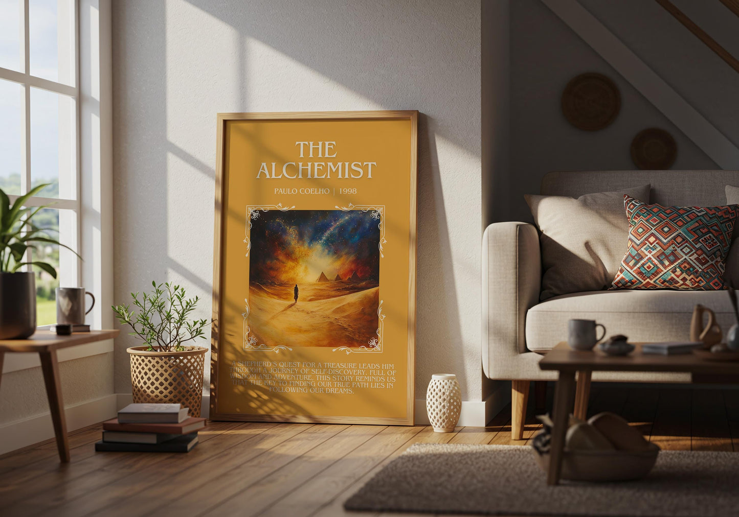 The Alchemist by Paulo Coelho | Descriptive Book Poster | Blurby