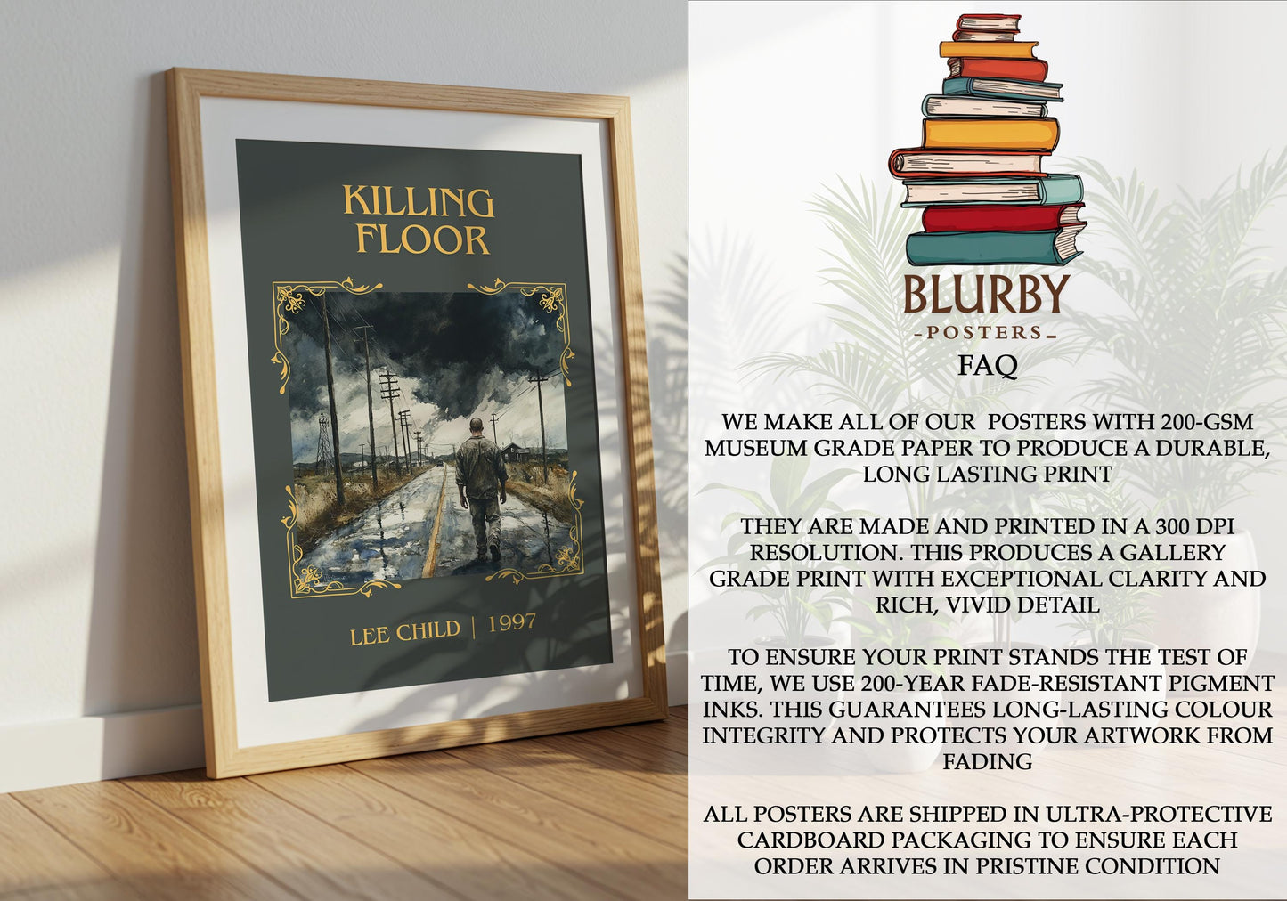 Killing Floor by Lee Child | Descriptive Book Poster | Minimalist