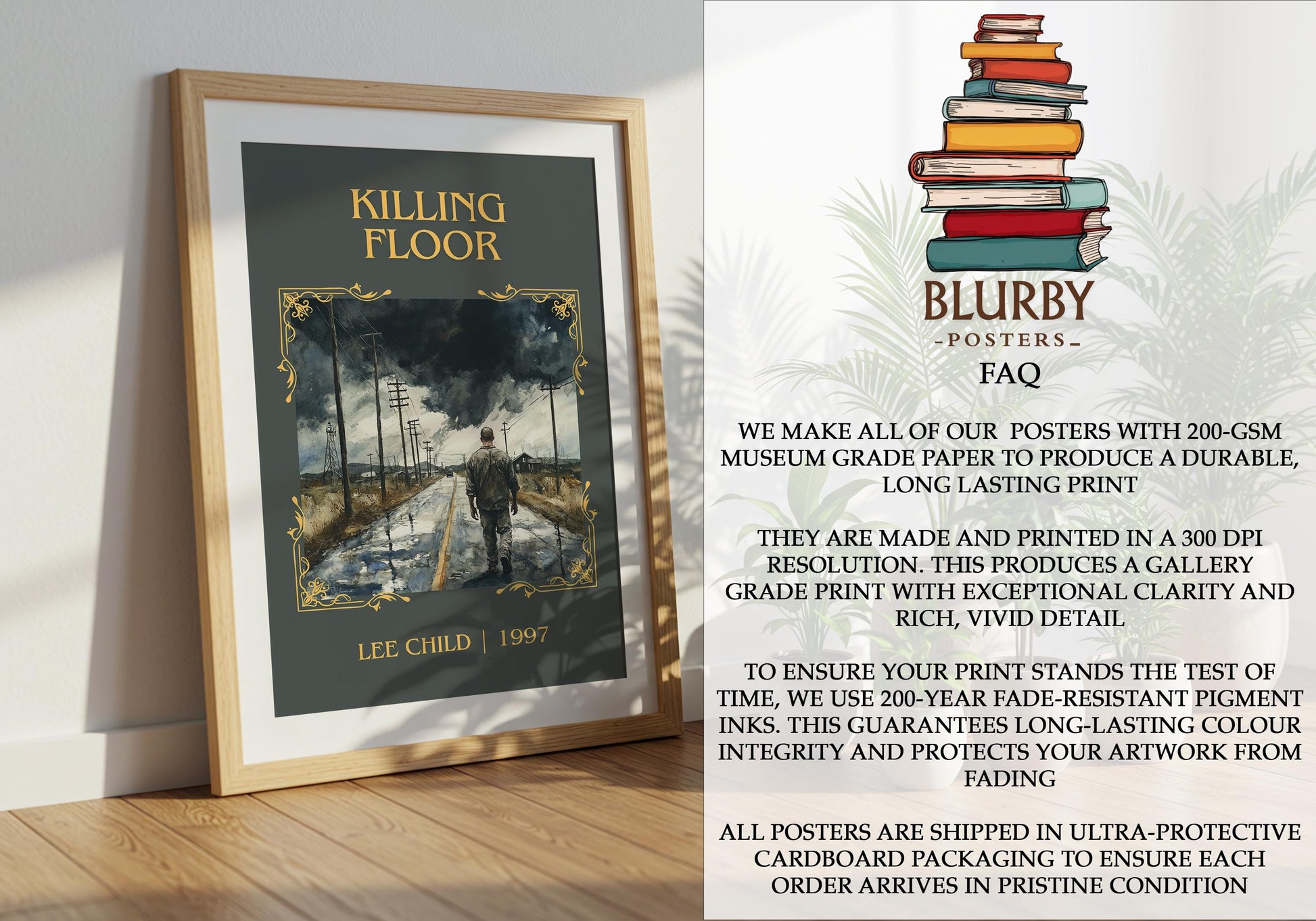 Killing Floor by Lee Child | Descriptive Book Poster | Minimalist