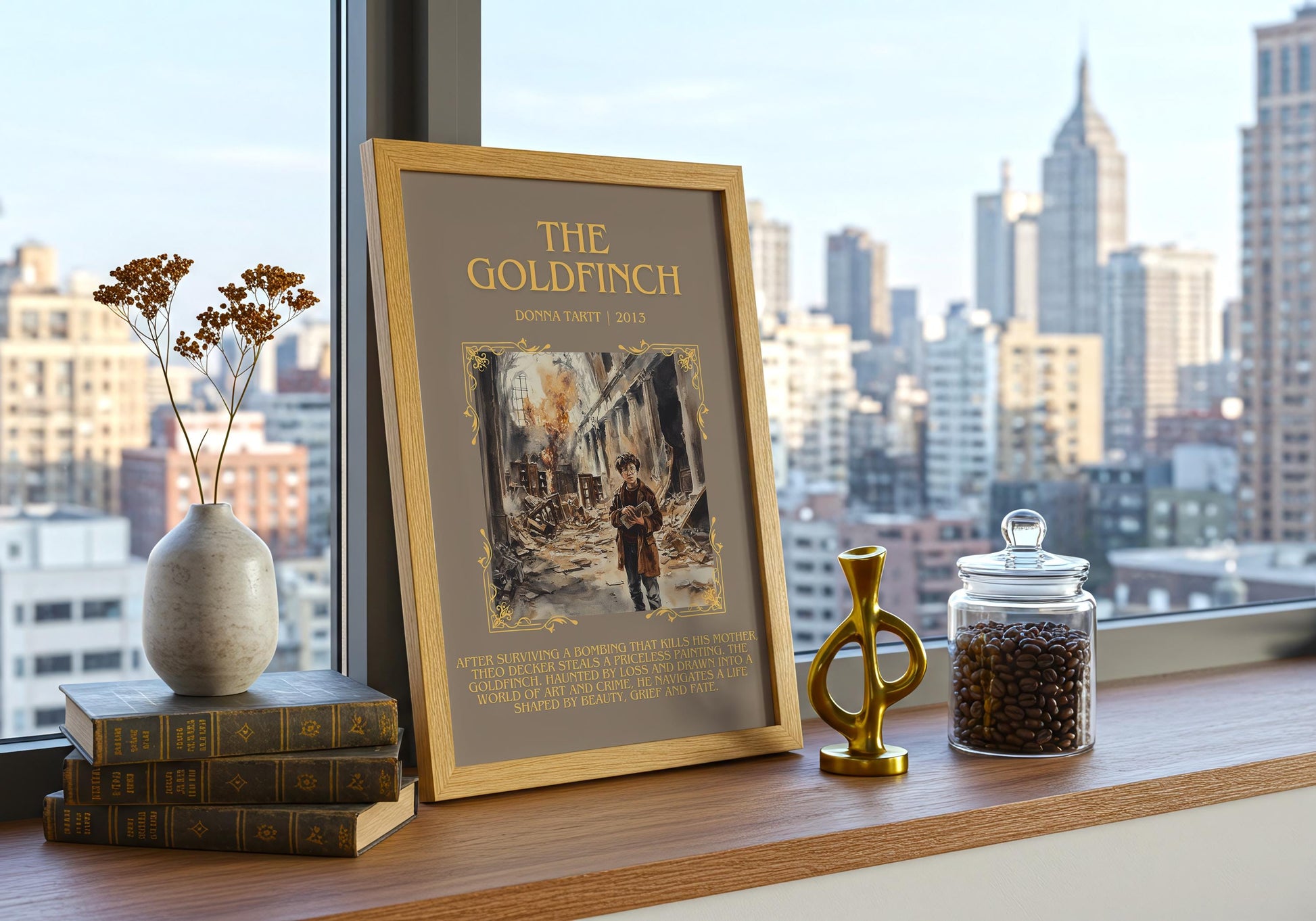 The Goldfinch by Donna Tartt | Descriptive Book Poster | Blurby
