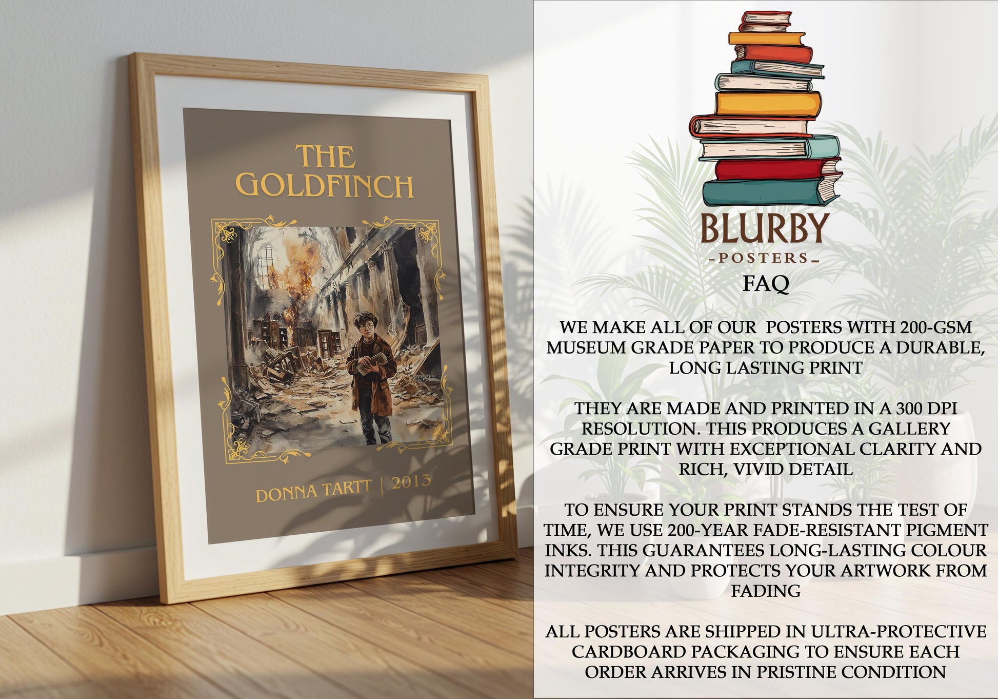 The Goldfinch by Donna Tartt | Descriptive Book Poster | Minimalist