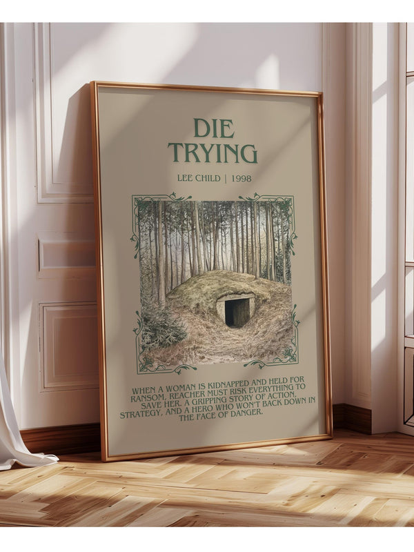 Die Trying minimalist poster paper finish options – matte satin gloss