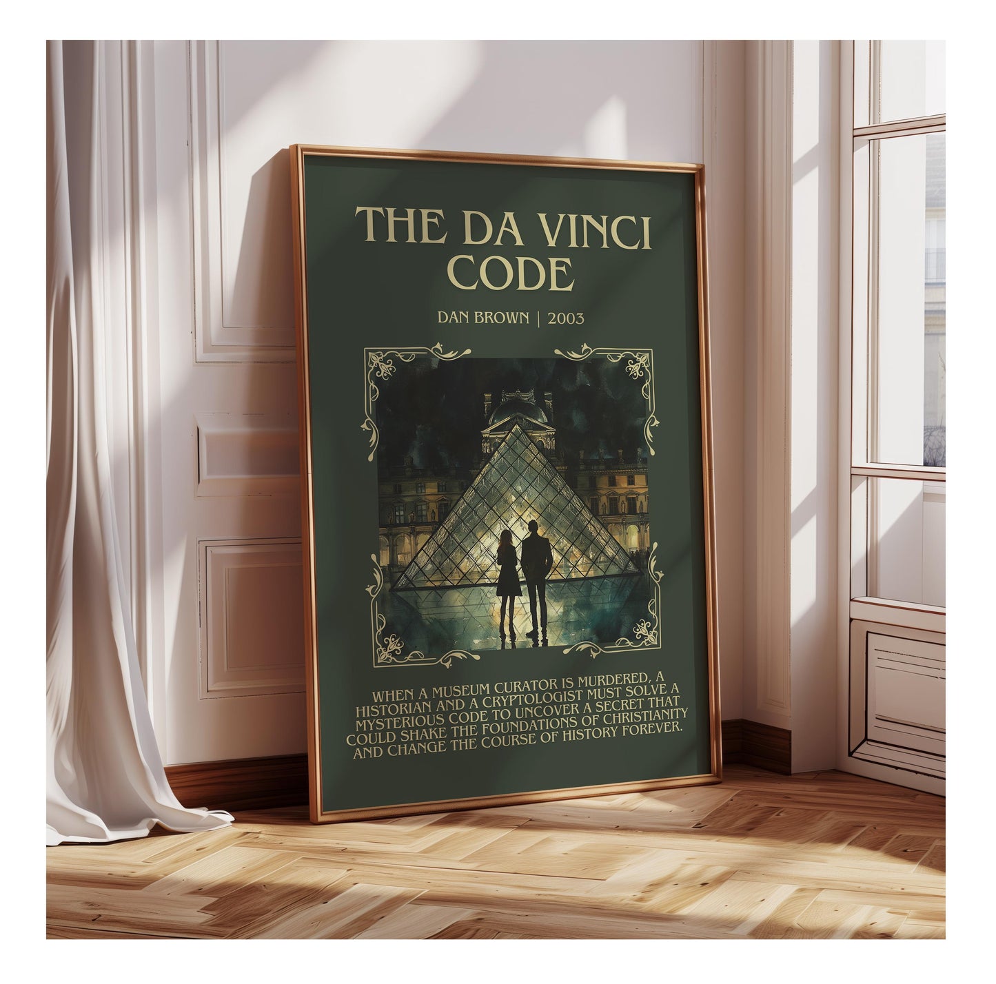 The Da Vinci Code by Dan Brown | Descriptive Book Poster | Blurby