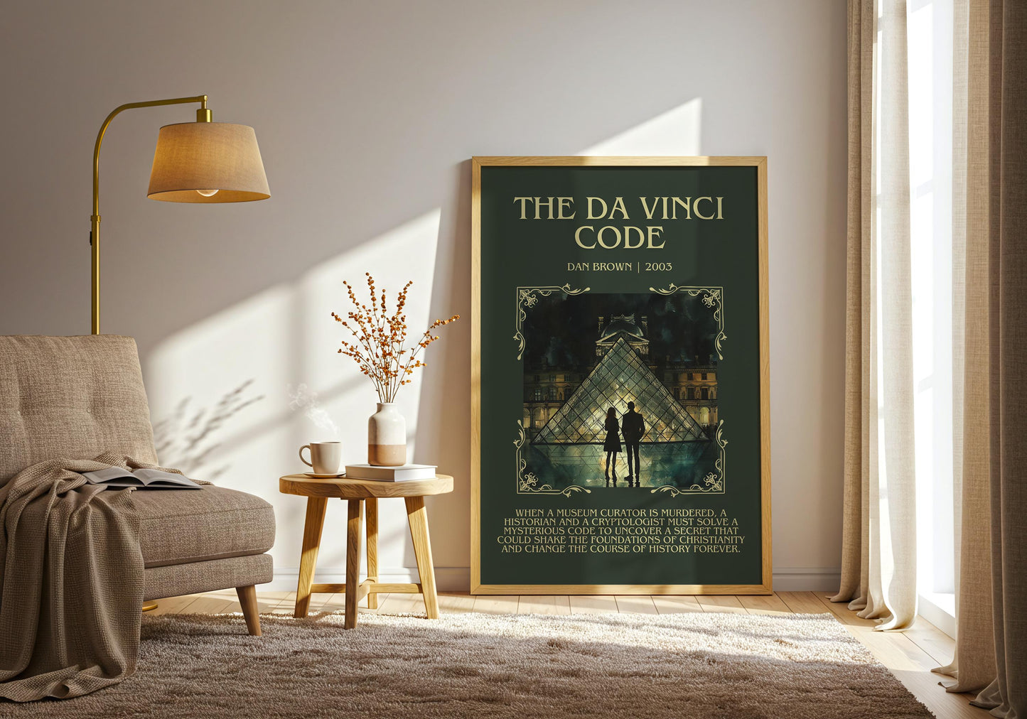The Da Vinci Code by Dan Brown | Descriptive Book Poster | Blurby