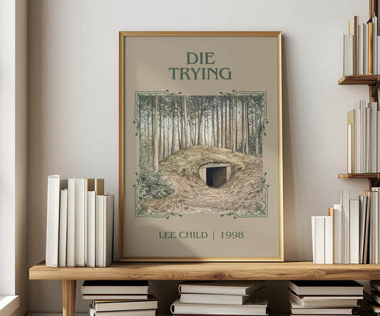 Die Trying by Lee Child | Descriptive Book Poster | Minimalist