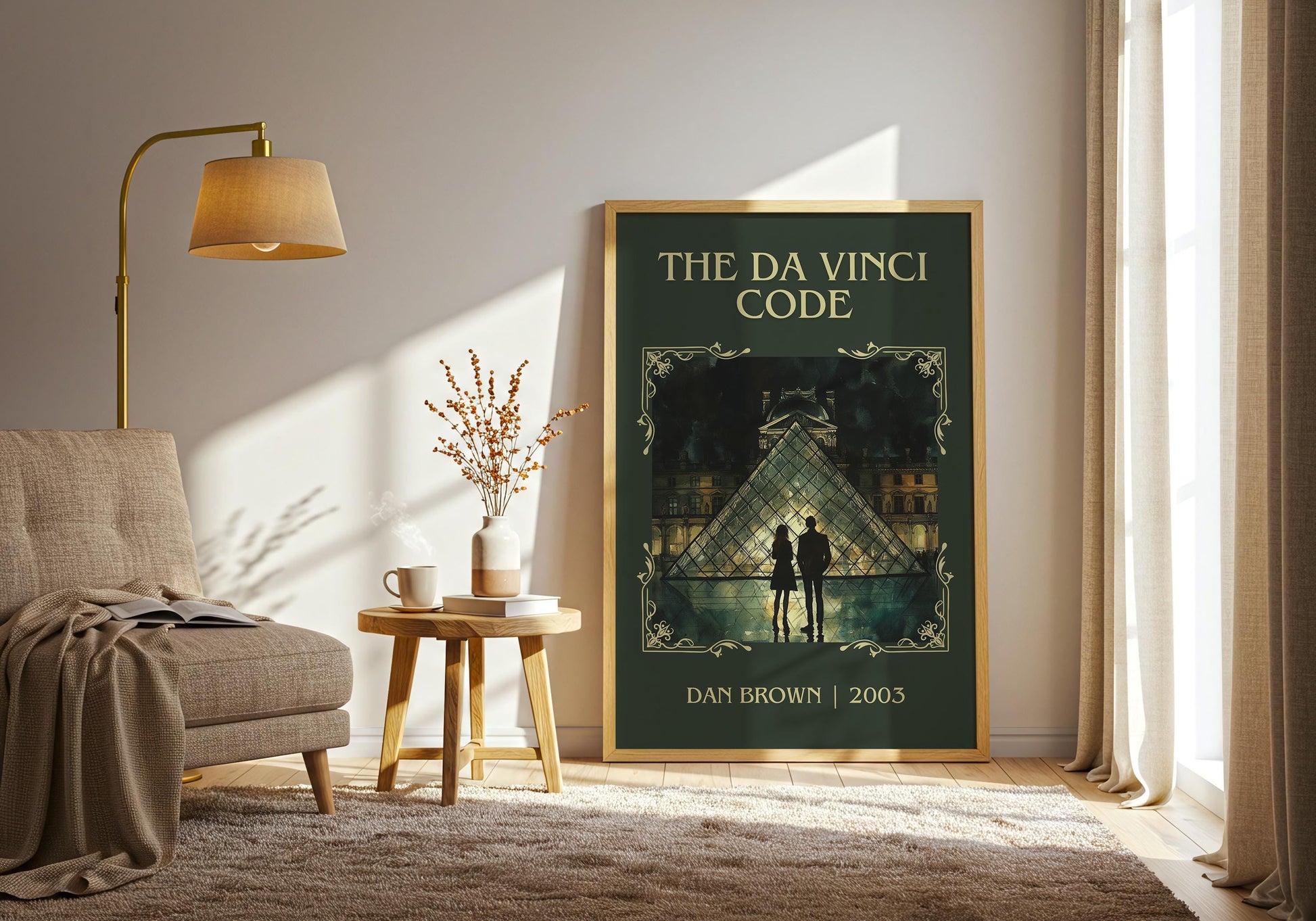The Da Vinci Code by Dan Brown | Descriptive Book Poster | Minimalist