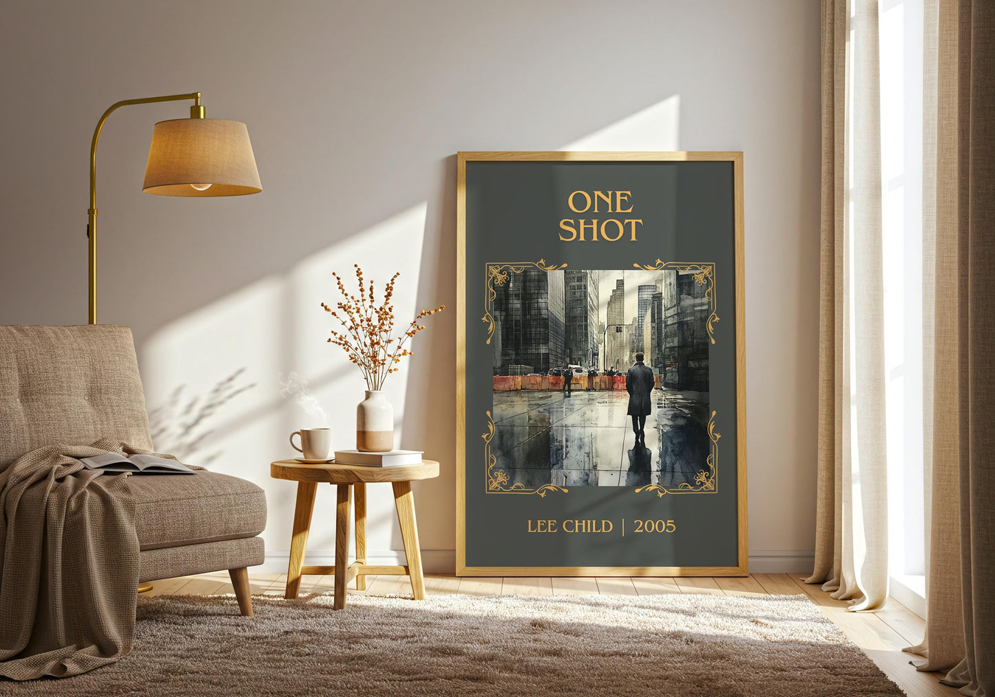 One Shot by Lee Child | Descriptive Book Poster | Minimalist