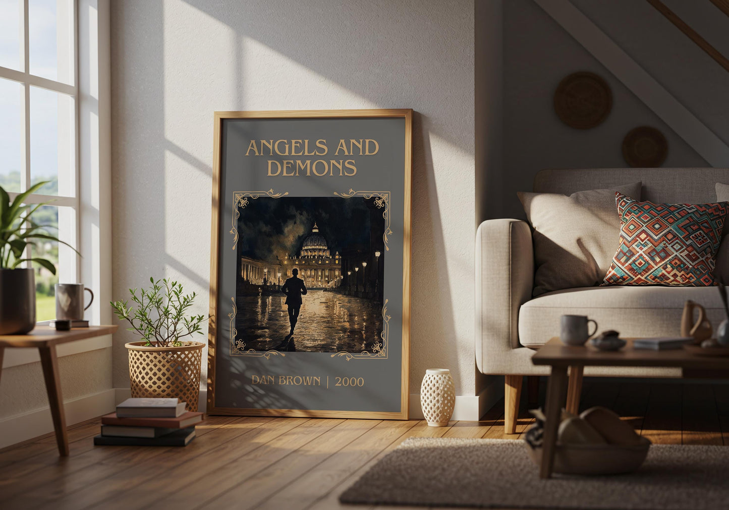 Angels and Demons by Dan Brown | Descriptive Book Poster | Minimalist