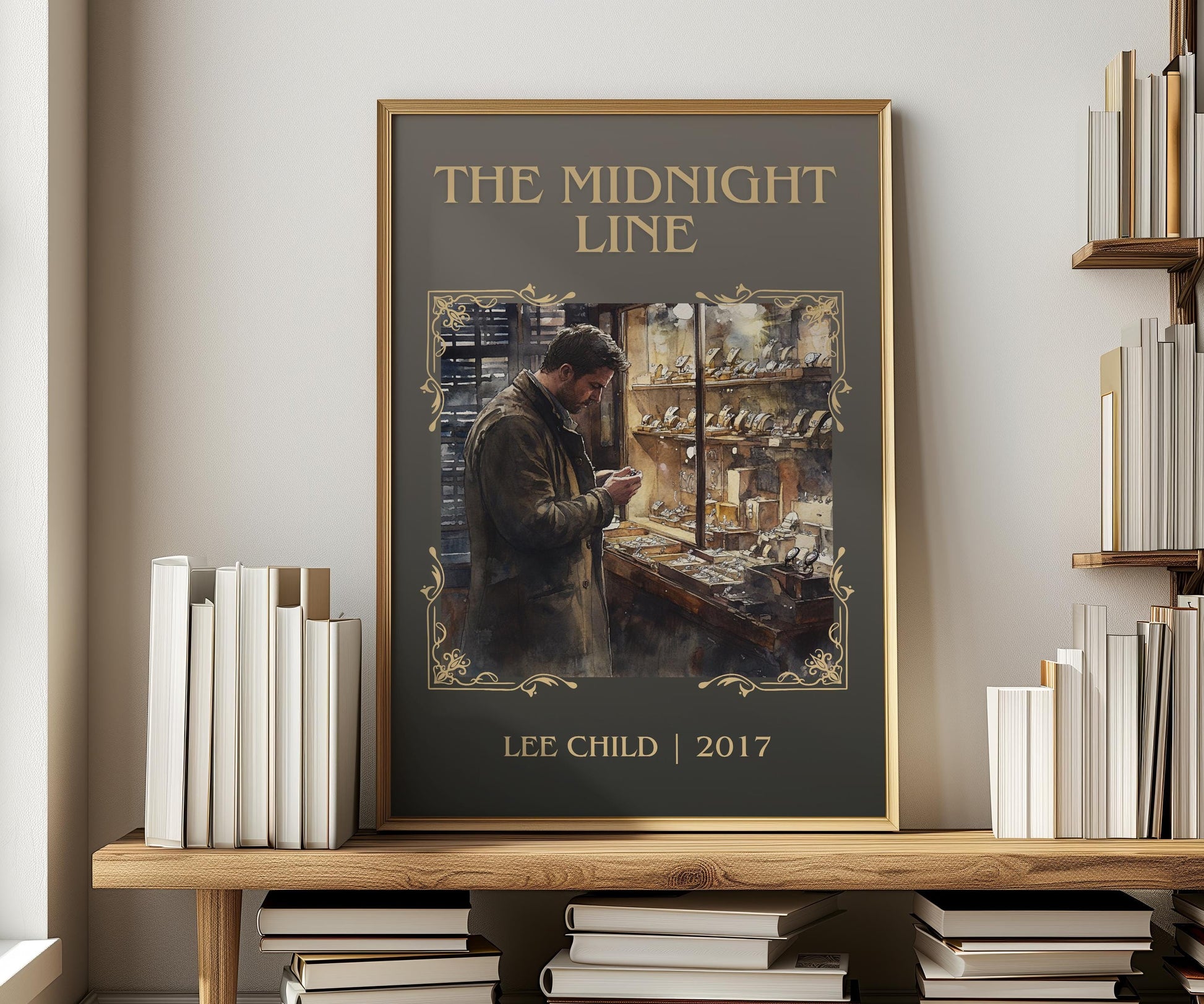 The Midnight Line by Lee Child | Descriptive Book Poster | Minimalist