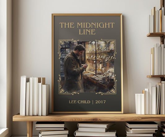The Midnight Line by Lee Child | Descriptive Book Poster | Minimalist