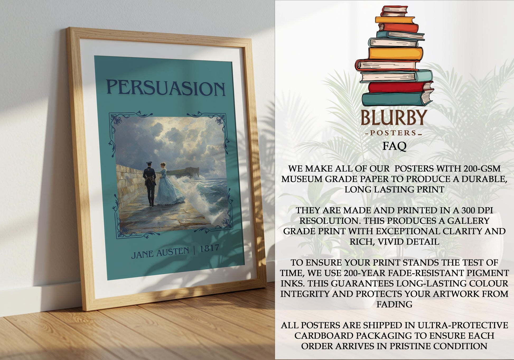 Persuasion by Jane Austen | Descriptive Book Poster | Minimalist