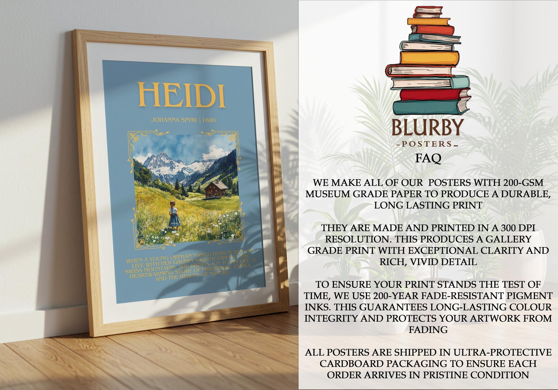 Heidi by Johanna Spyri | Descriptive Book Poster | Blurby