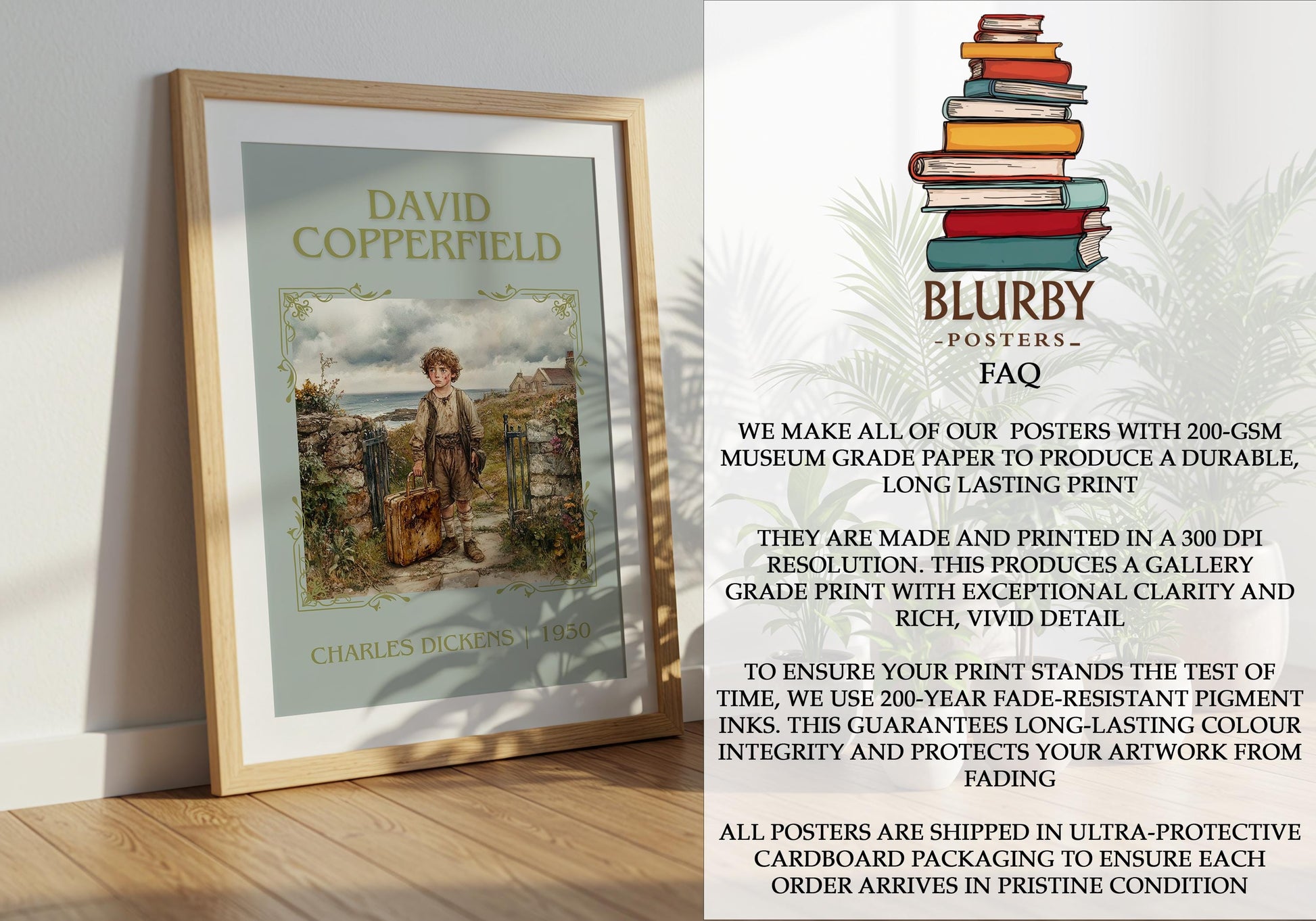 David Copperfield by Charles Dickens | Descriptive Book Poster | Minimalist