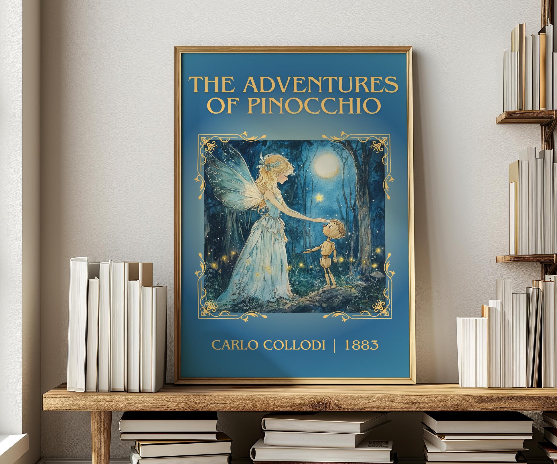 The Adventures Of Pinocchio by Carlos Callodi | Descriptive Book Poster | Minimalist