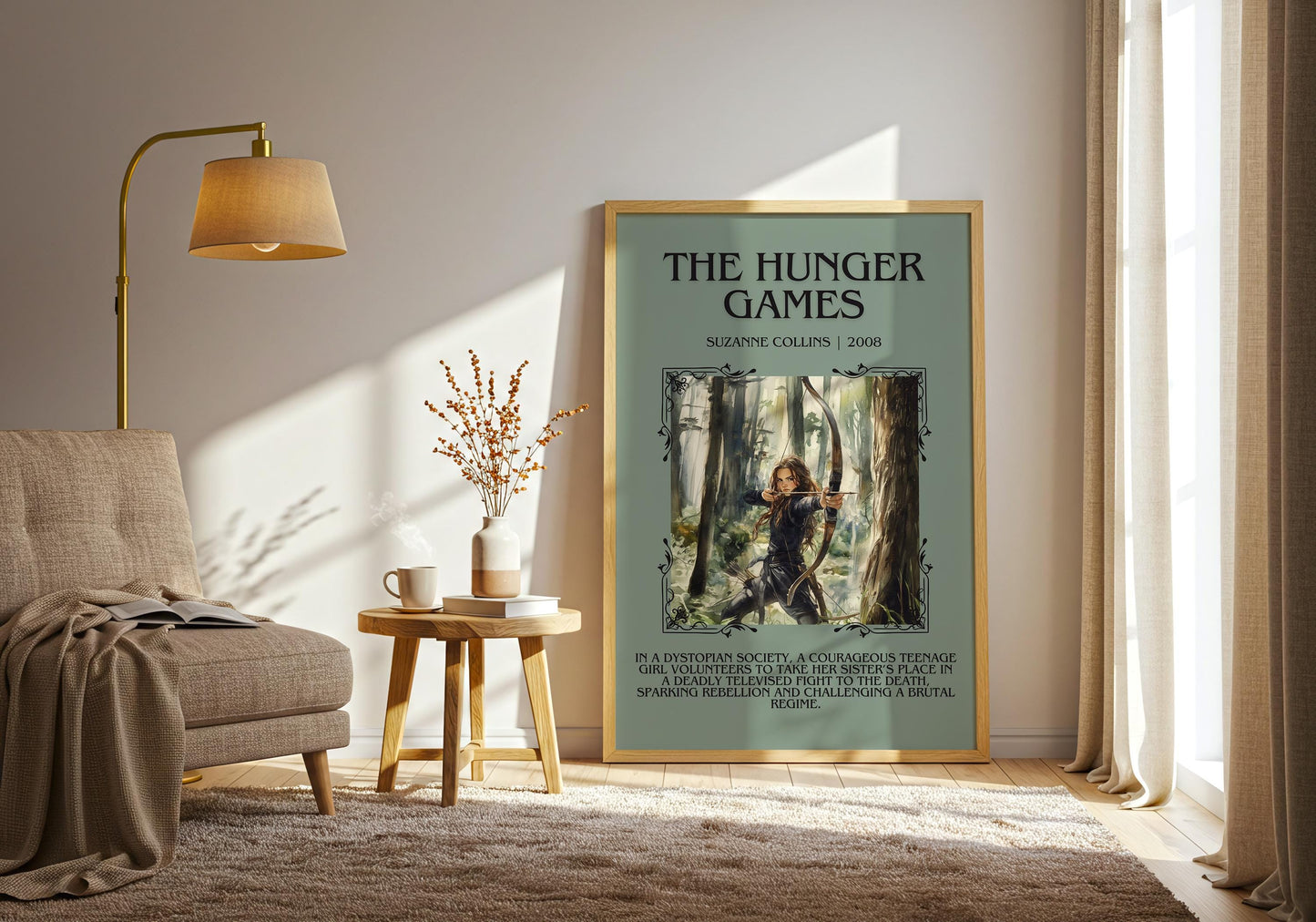 Hunger Games by Suzanne Collins | Descriptive Book Poster | Blurby