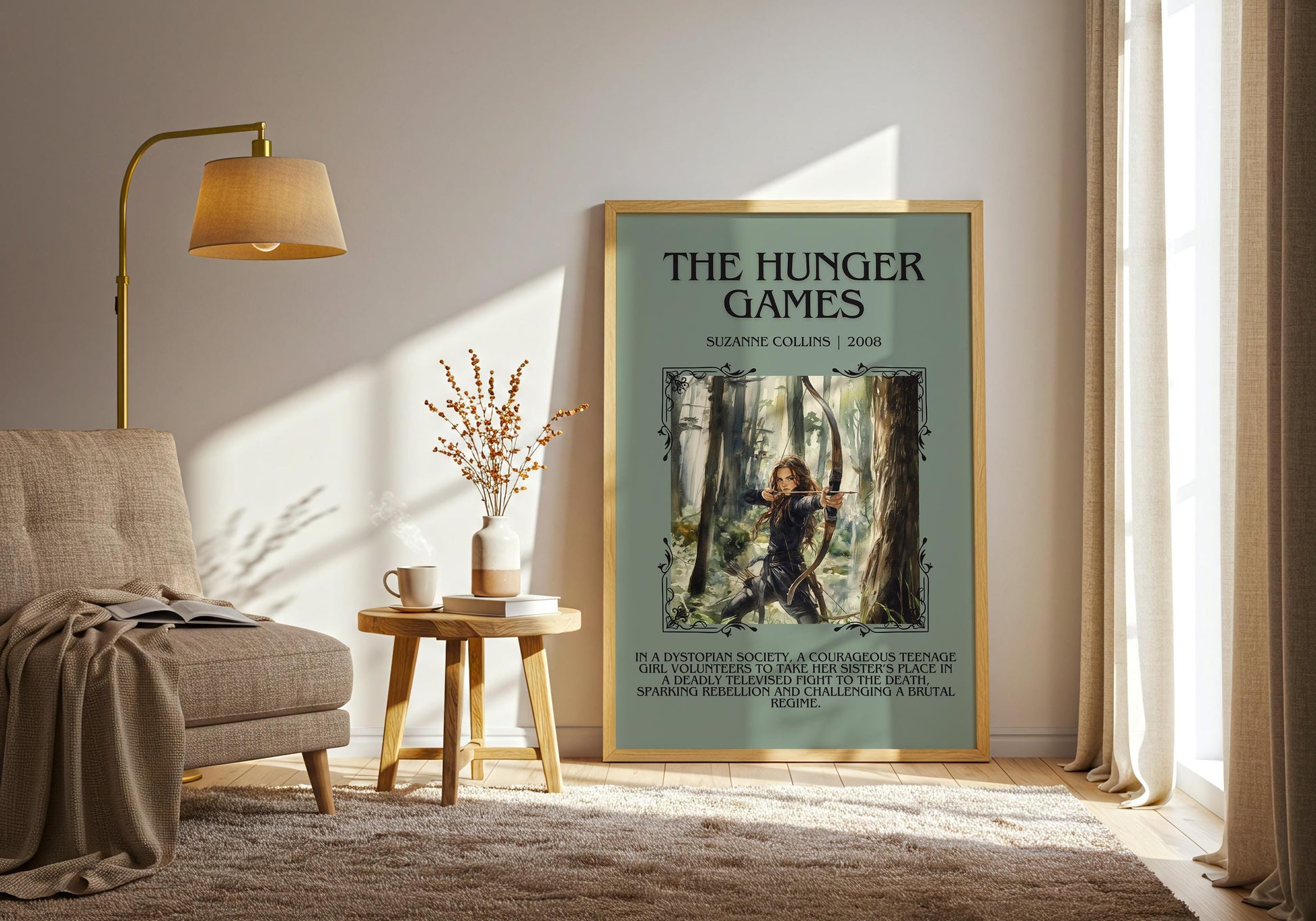 Hunger Games by Suzanne Collins | Descriptive Book Poster | Blurby