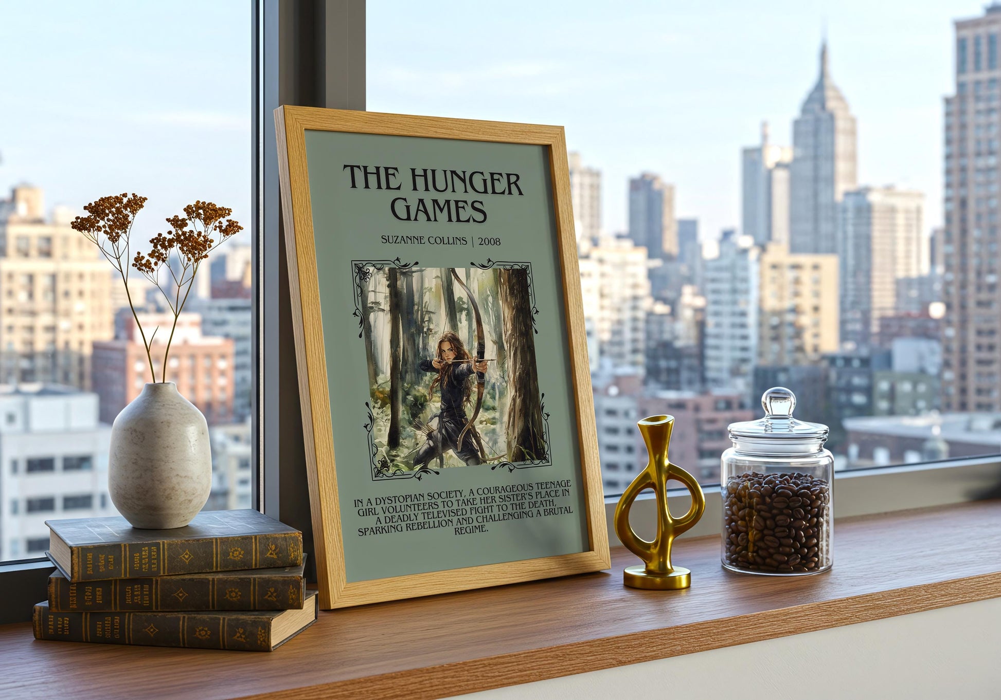 Hunger Games by Suzanne Collins | Descriptive Book Poster | Blurby
